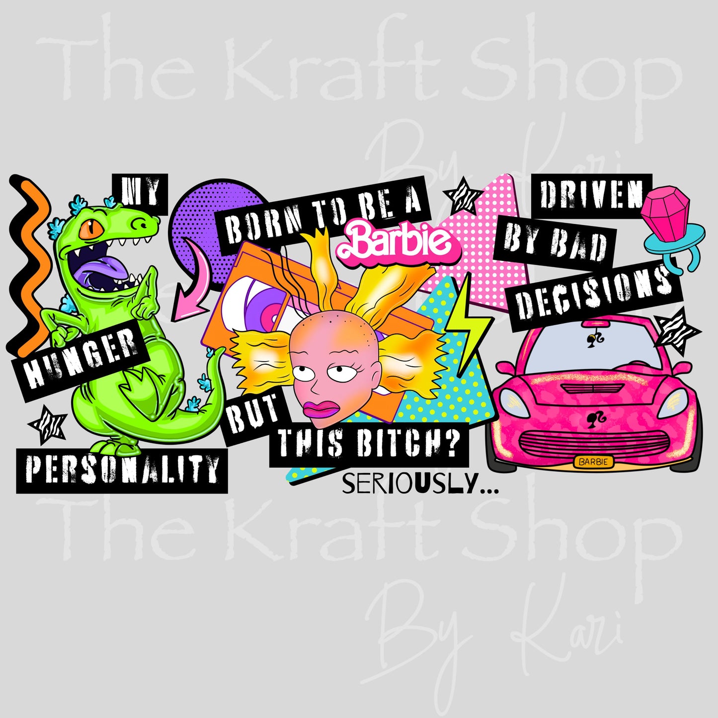 UV DTF Born to be Glass can wrap decals #5552