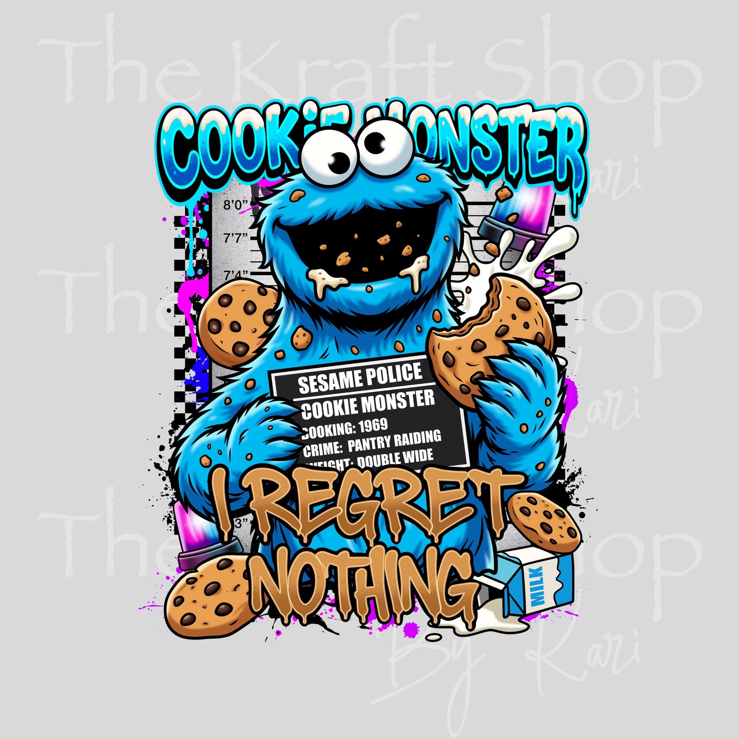 UV DTF Cookie M Glass can wrap decals #5556