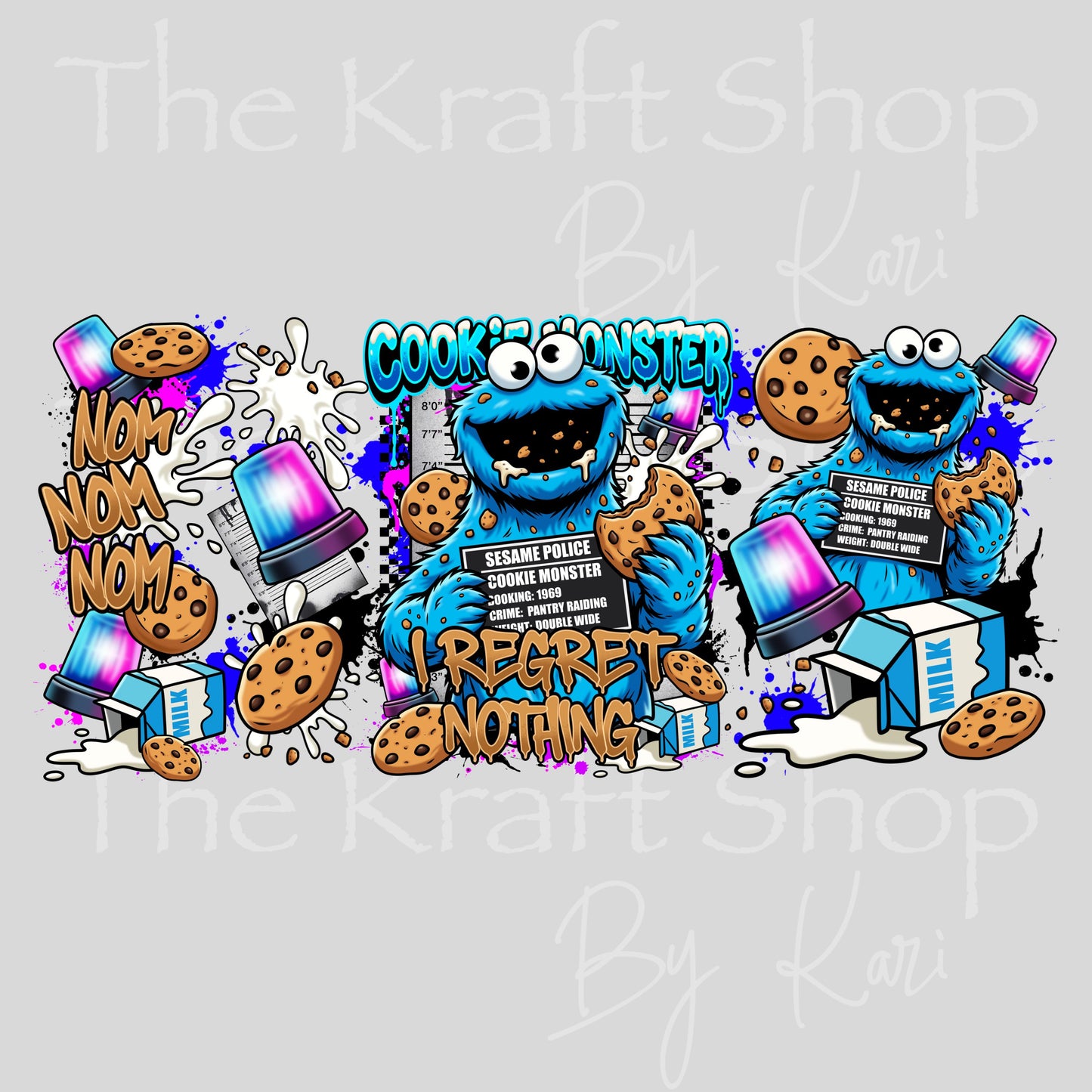 UV DTF Cookie M Glass can wrap decals #5556