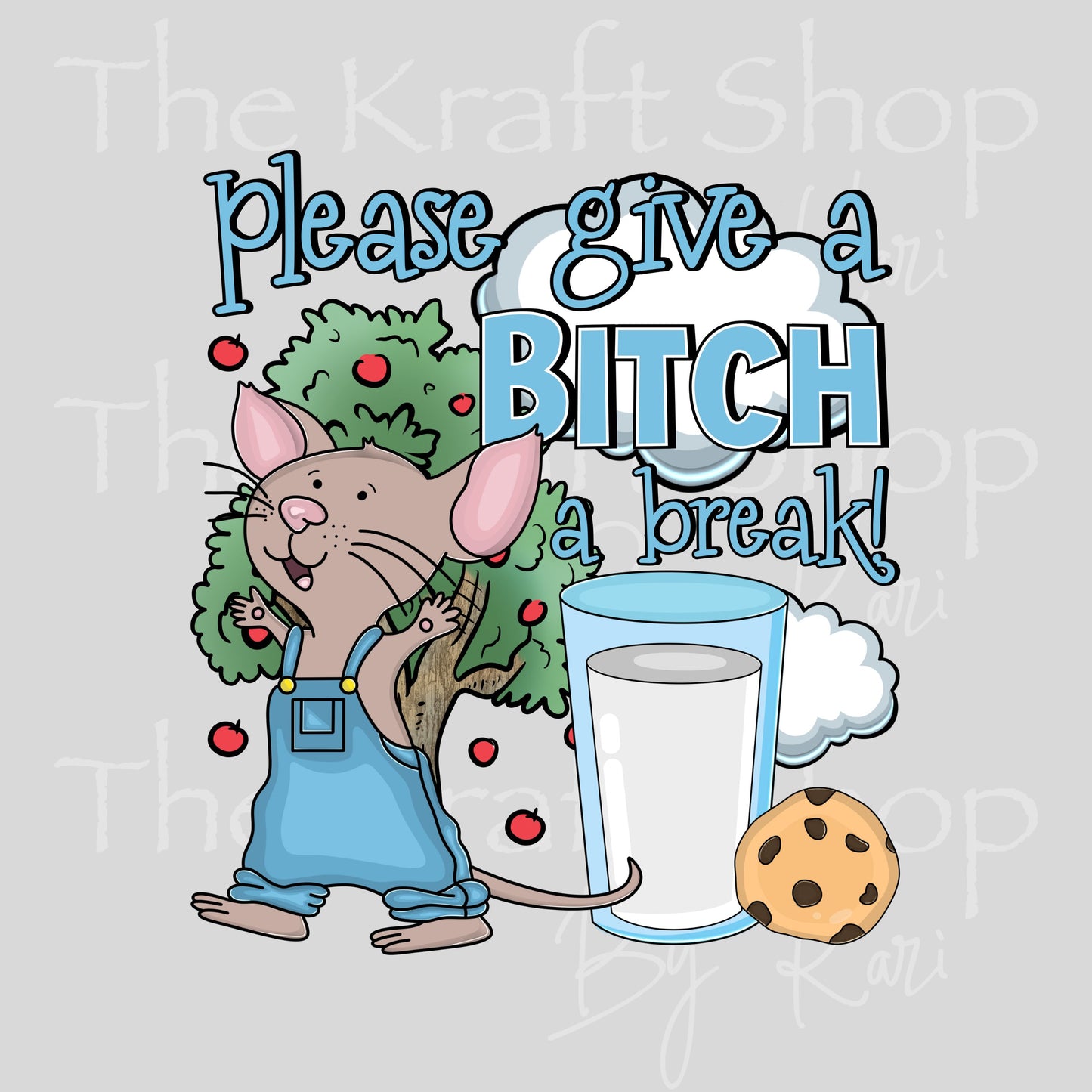 UV DTF Please Mouse Glass can wrap decals #5558