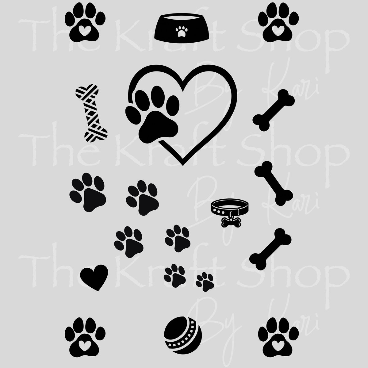 UV DTF Sticker print Dog Paws Notebook Element sheet 8.5x5.7 inches, decal #5589