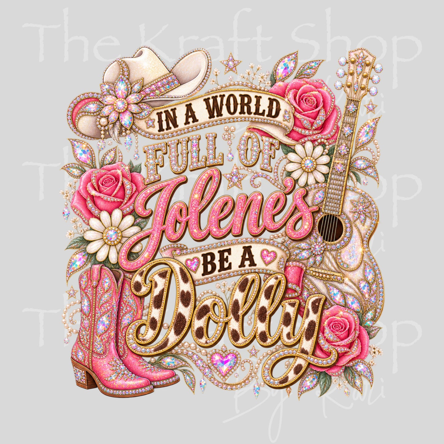 UV DTF Sticker print. In A World Full Of Jolene decal, tumbler decal, permanent sticker.  #4818