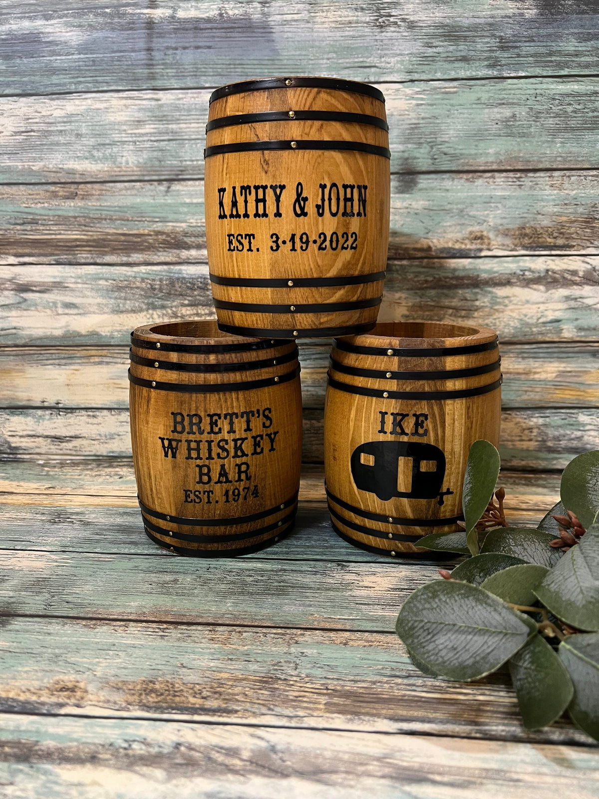 Whiskey barrel decorations. Personalized barrel. Wedding decor. Party decor. Gift for him. Whiskey lover gift.