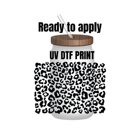 UV DTF Sticker print. Leopard spots. Cheetah spots decals, tumbler decal, permanent sticker. Uv wrap for glass can tumbler. #10023