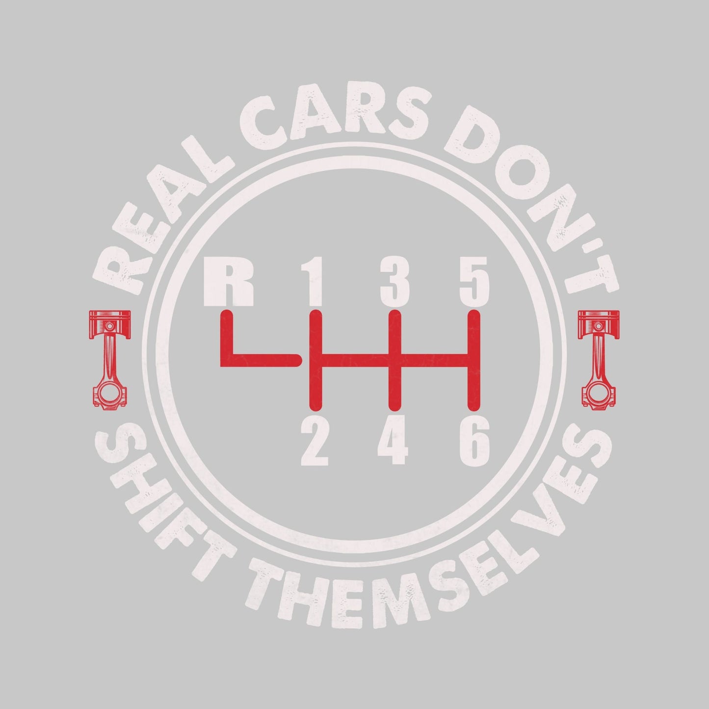 UV DTF Sticker print. Real cars don’t shift themselves decal, tumbler decal, permanent sticker. Uv wrap for glass can tumbler. #4177