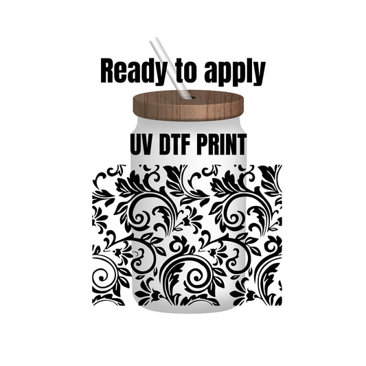 UV DTF Sticker print. Ready to apply! Tooled leather element sheet. Tooled Swirls wrap decal, tumbler decal. #5137