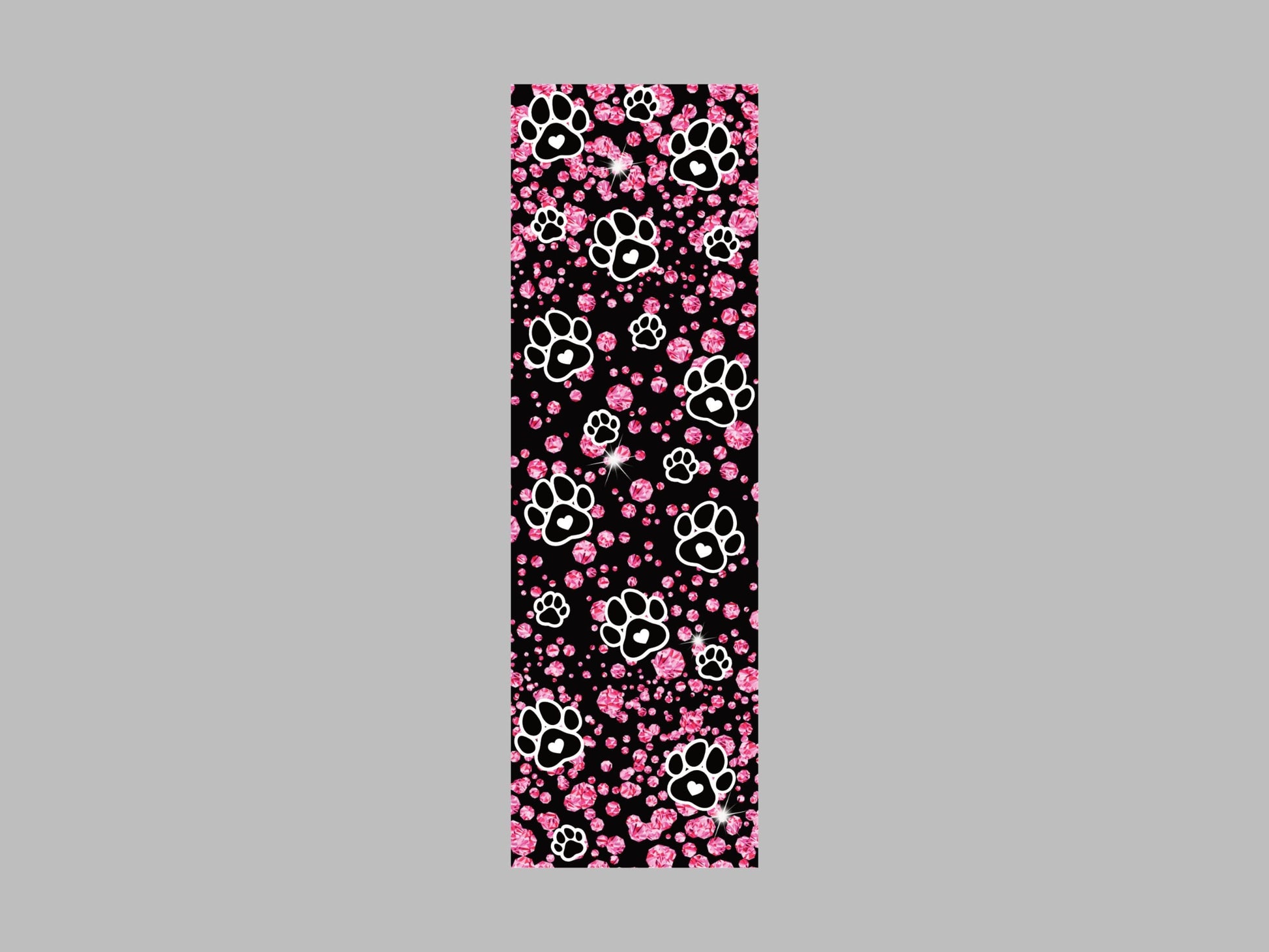 UV DTF Pen Wrap Ready To Apply Sticker Print. Pink diamon dog print with White backing. UV Pen wrap. #8010