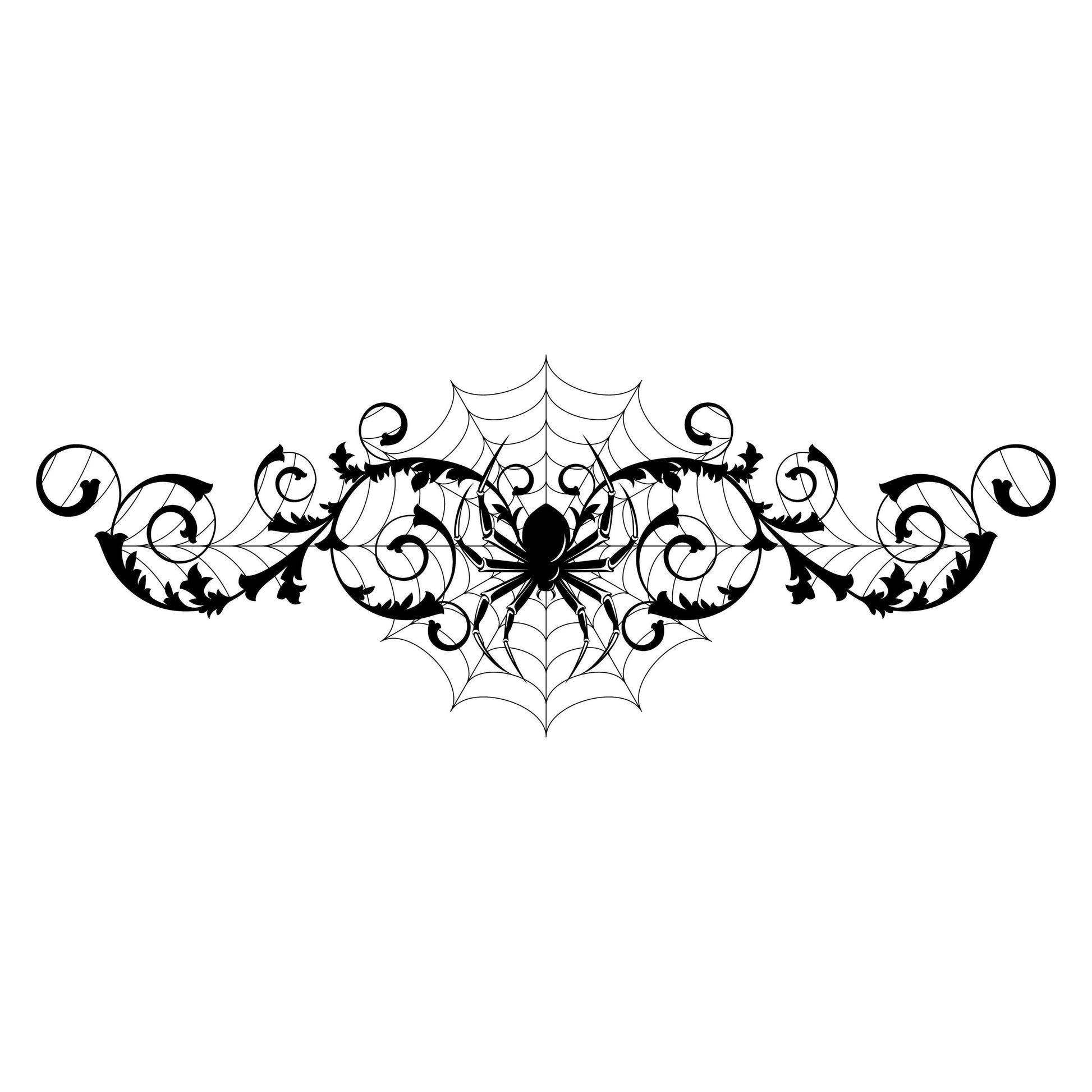 UV DTF Sticker print. One Spider web wrap decal, tumbler decal. UV wrap for glass can tumbler. #10036