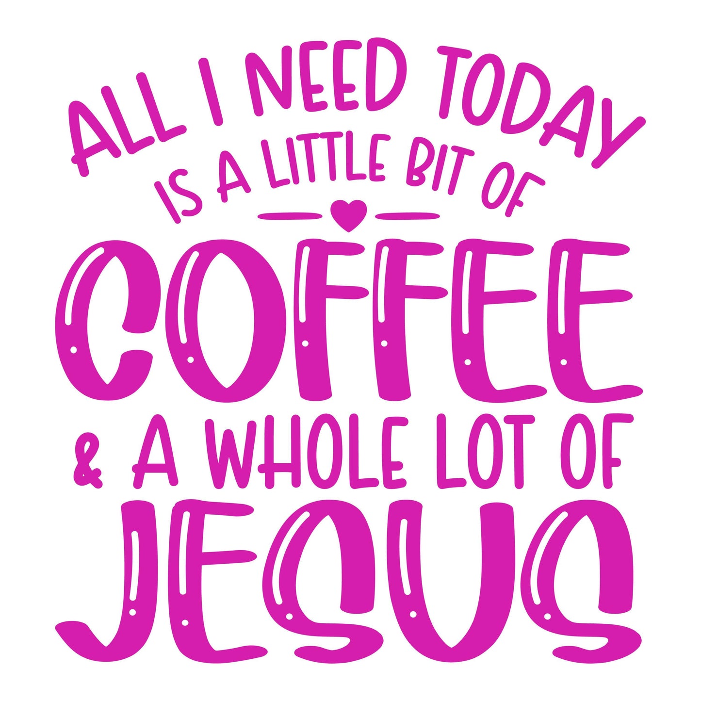 UV DTF Sticker print All I need today is a little bit of coffee and a whole lot of Jesus decal, tumbler decal, permanent sticker. #4260