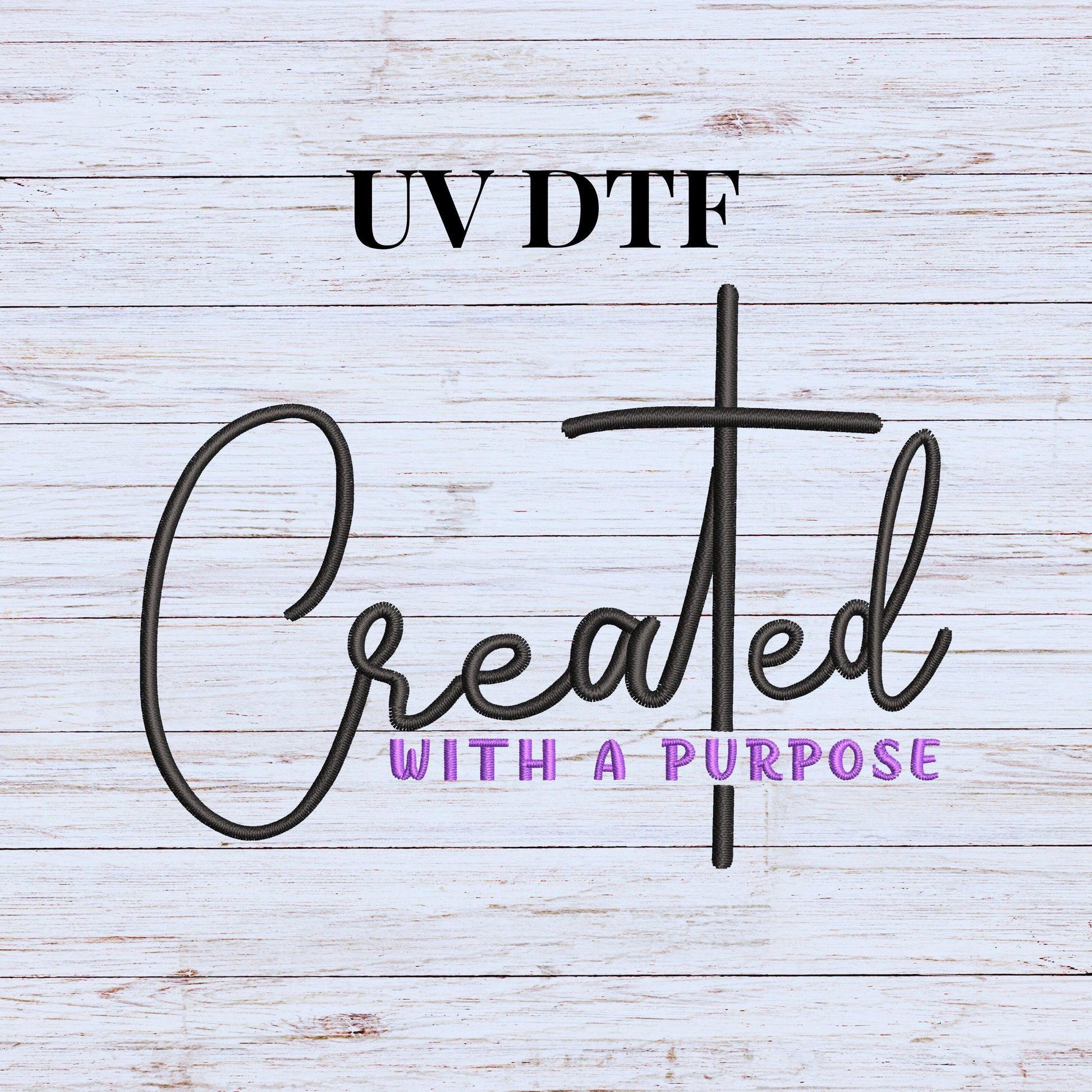 UV DTF Sticker print Created with a purpose embroidery style decal, tumbler decal, permanent sticker. #4269