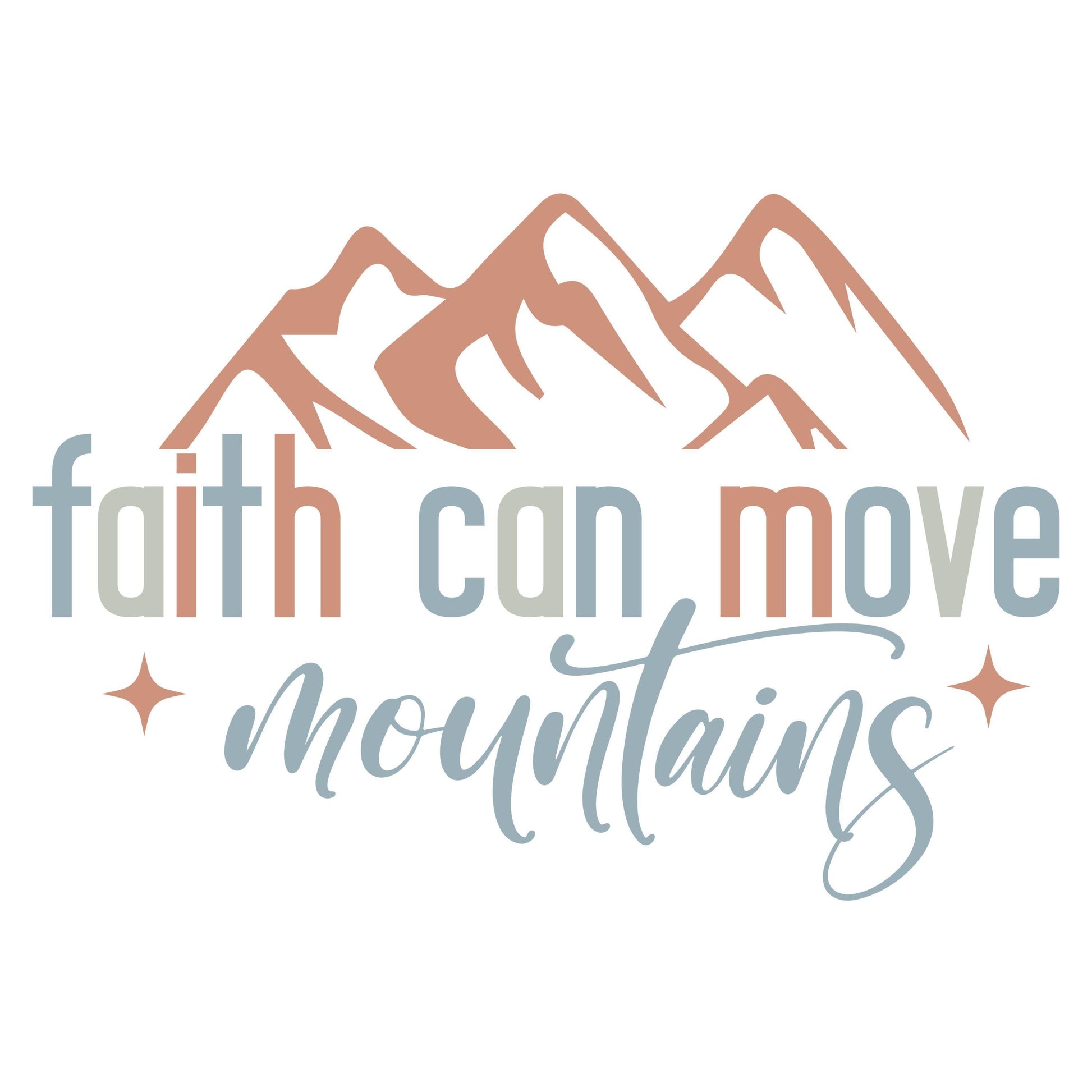 UV DTF Sticker print Faith can move mountains Christian decal, tumbler decal, permanent sticker. #4264