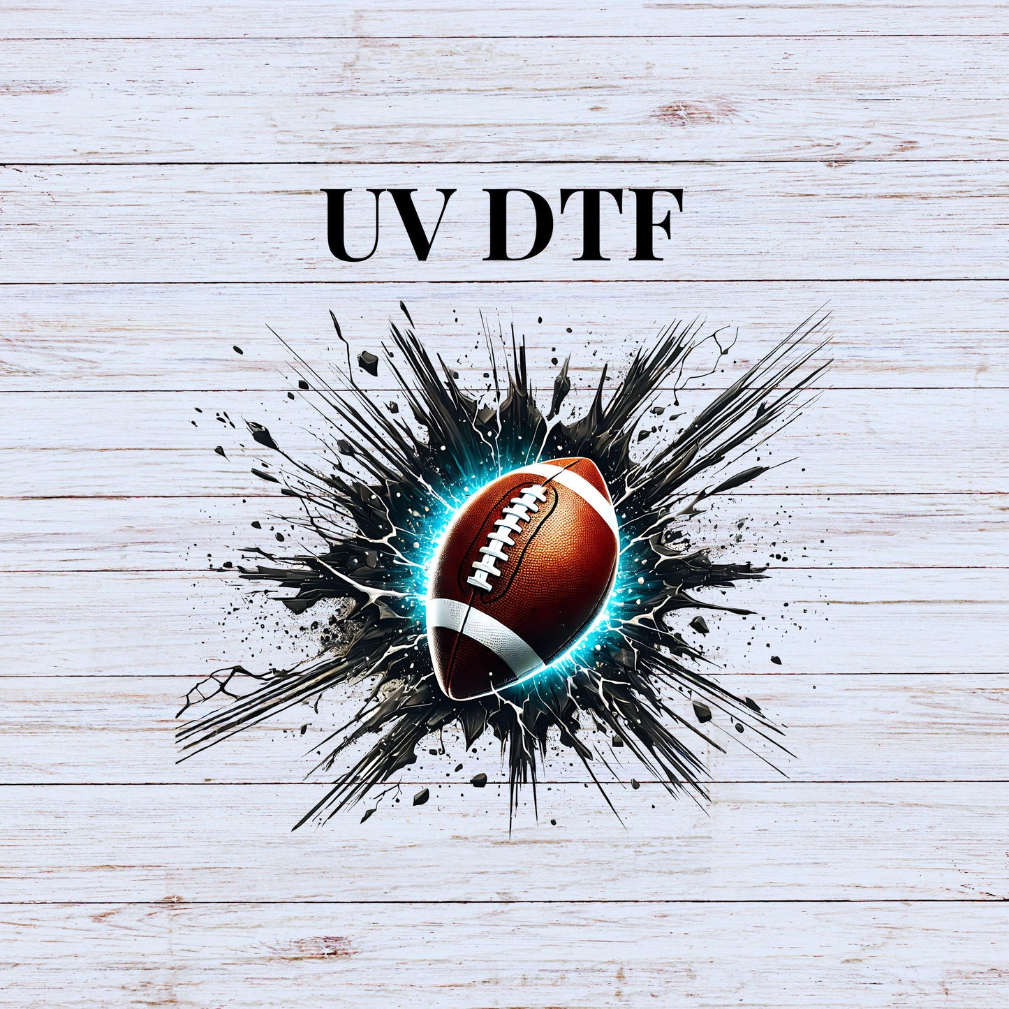 UV DTF Sticker print. Football paint splatter decal, tumbler decal, permanent sticker, tumbler. #9020