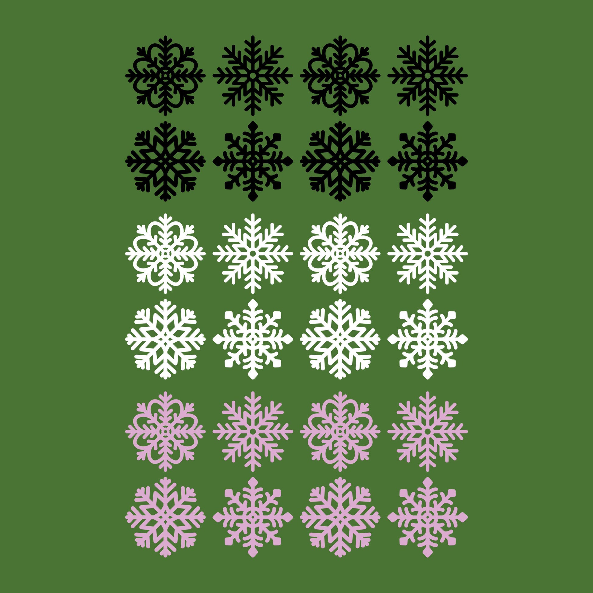 UV DTF Sticker print Christmas snowflake bundle of 8 decals, tumbler decal, permanent sticker. #7190