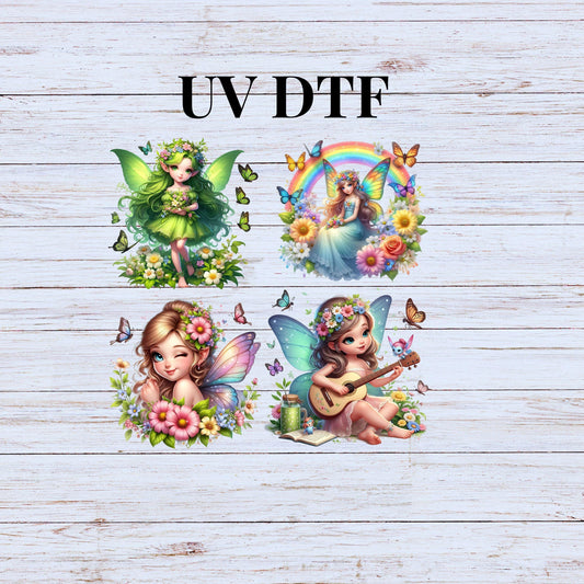 UV DTF Sticker print. 24 different Watercolor Fairy decals, tumbler decal, permanent sticker, tumbler. #10094