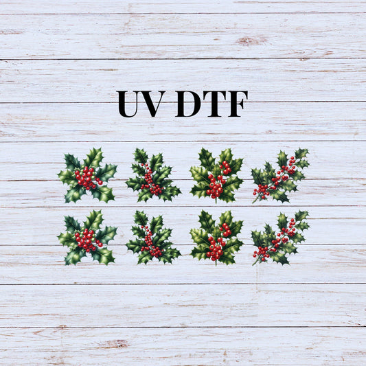 UV DTF Sticker print Christmas Elf Gnome bundle of 6 decals, tumbler decal, permanent sticker. #7188