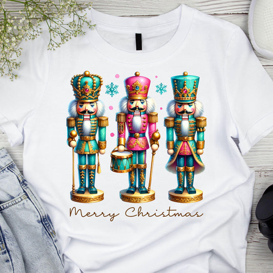 DTF ready to press transfer. Nutcracker Merry Christmas. Direct to film heat press transfer. DTF Print, Heat Transfer #11067