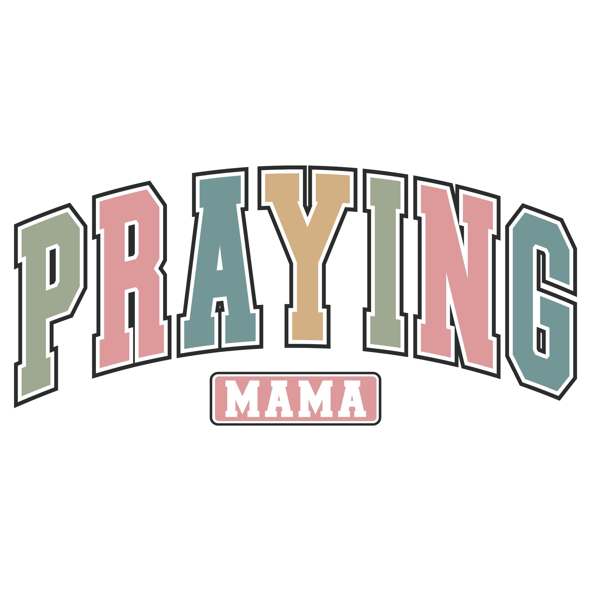 UV DTF Sticker print Praying Mama decal, tumbler decal, permanent sticker. #4305