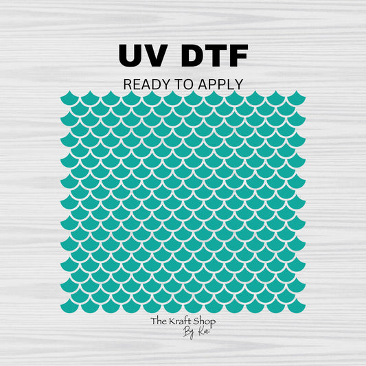 UV DTF Sticker print Mermaid Scales Element sheet decal, Personalize with any color tumbler decal #10130