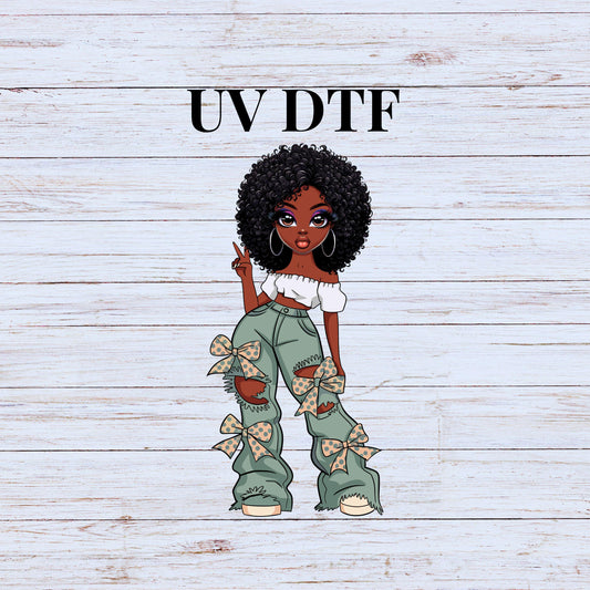 UV DTF Sticker print. I am sassy Made with melanin poppin black girl magic decal, tumbler decal, permanent sticker. #4327