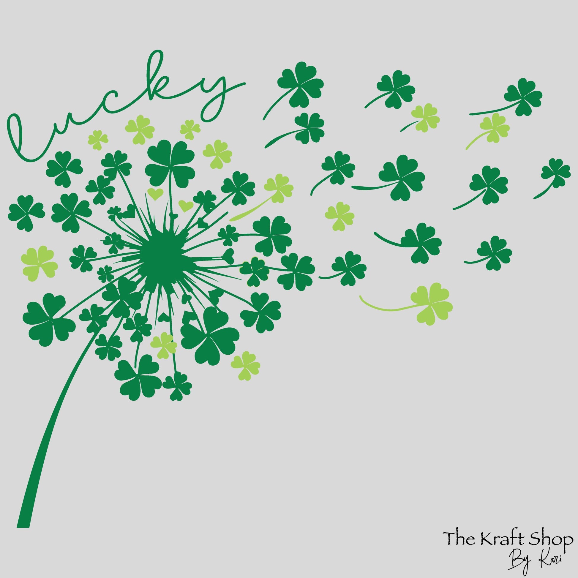 UV DTF Sticker print. Lucky Dandelion St Patrick's Day tumbler decal. #7285