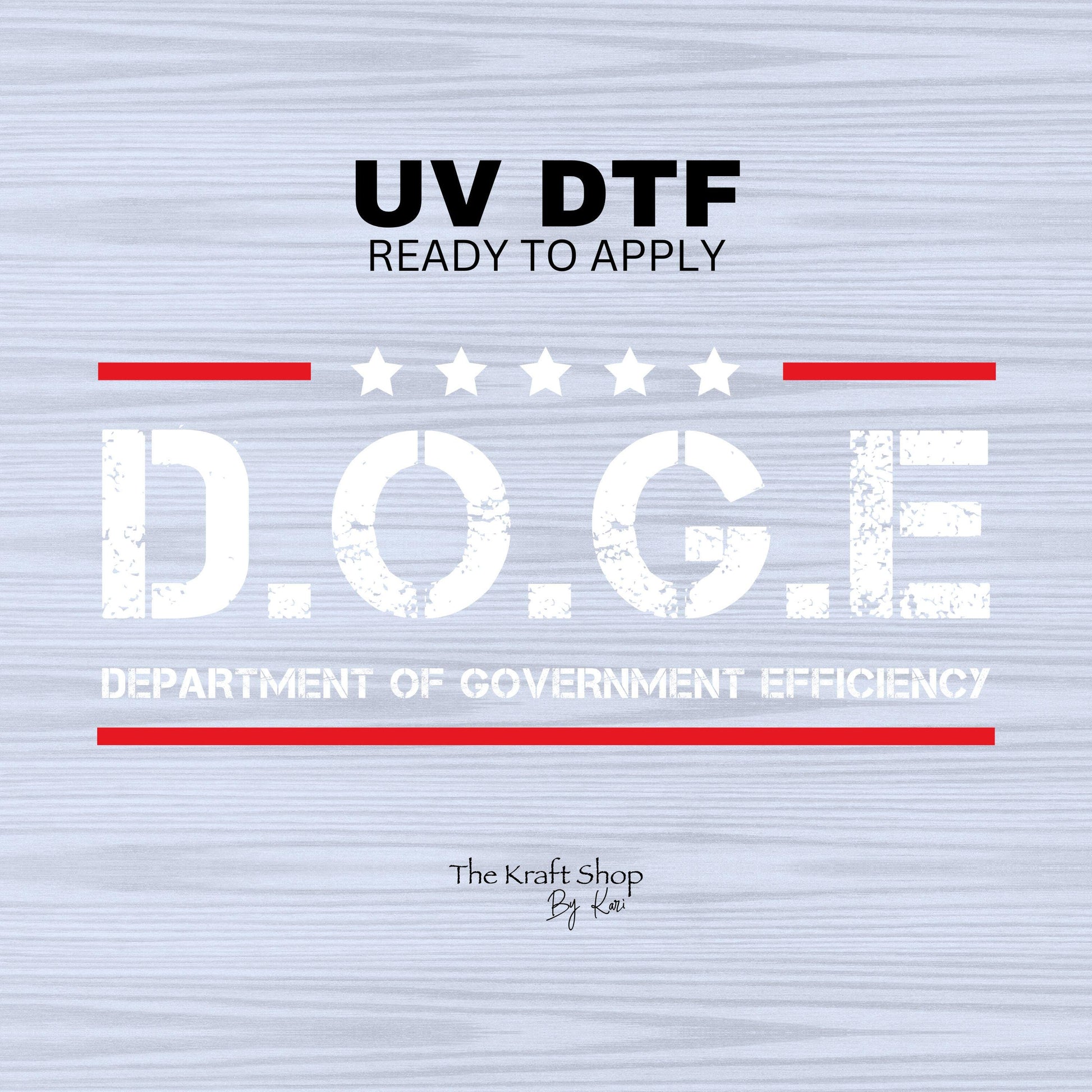 UV DTF Sticker print DOGE Department of Government Efficiency, tumbler decal, permanent sticker. #4385