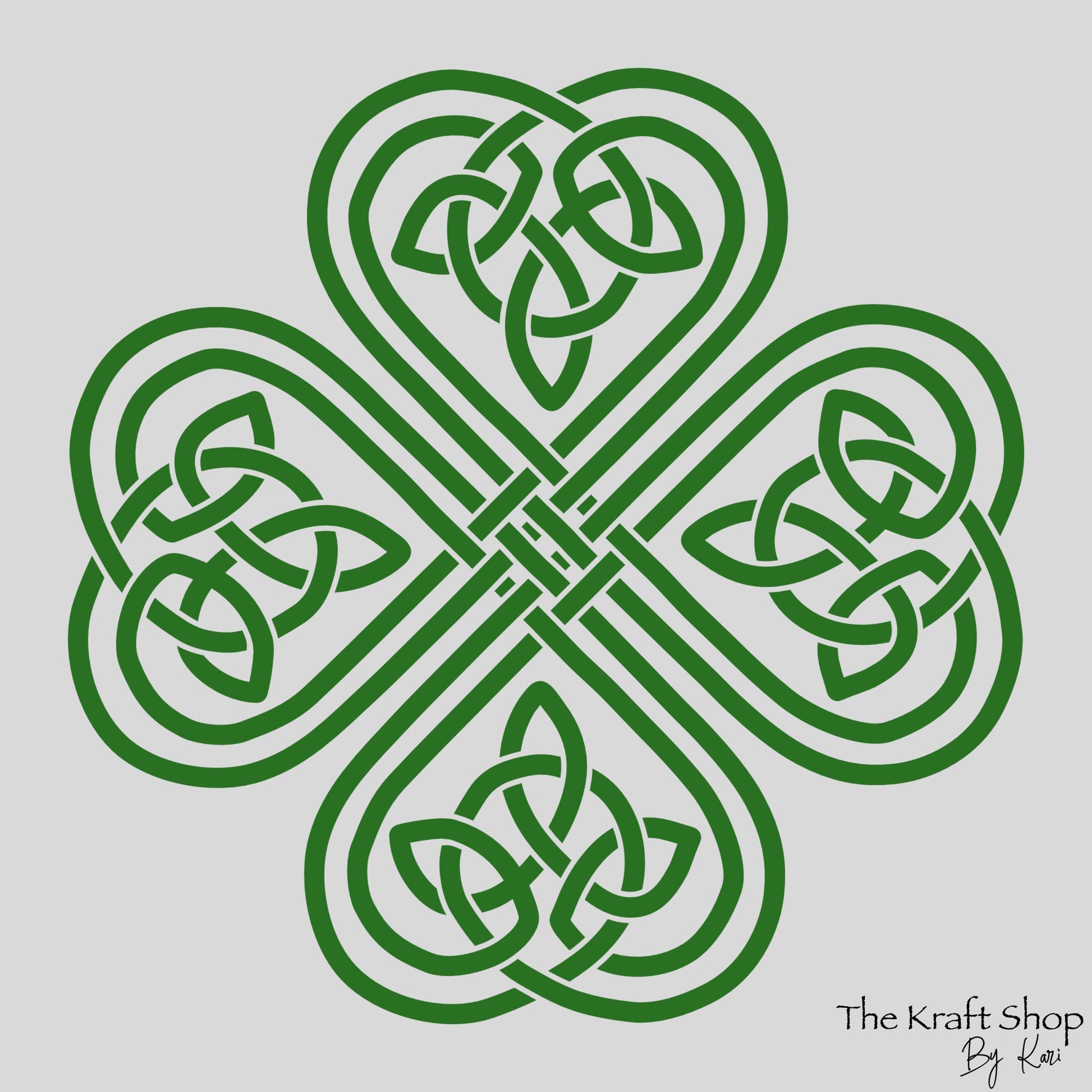 UV DTF Sticker print. Celtic Shamrock four leaf clover St Patrick's Day tumbler decal. #7283