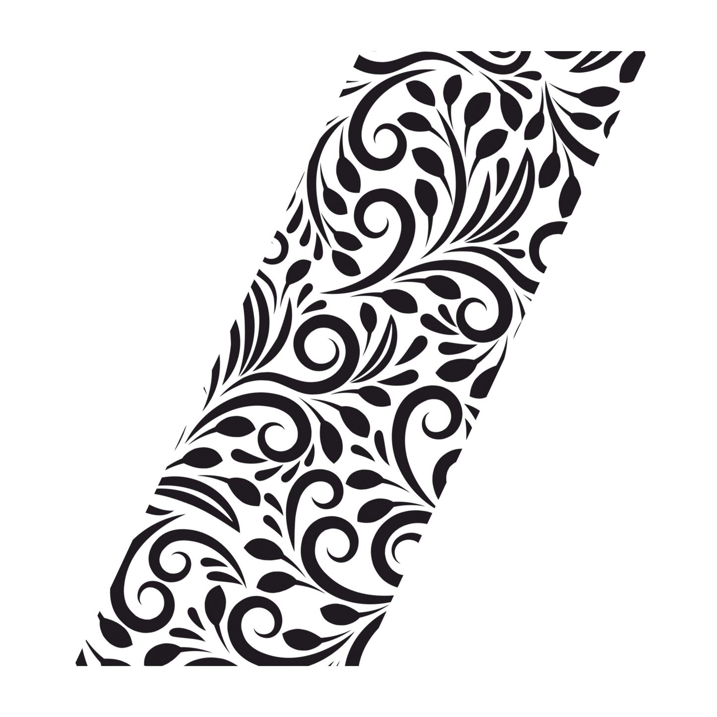 UV DTF Sticker print. Swirly tooled leather diagonal helper tumbler decal. #5267