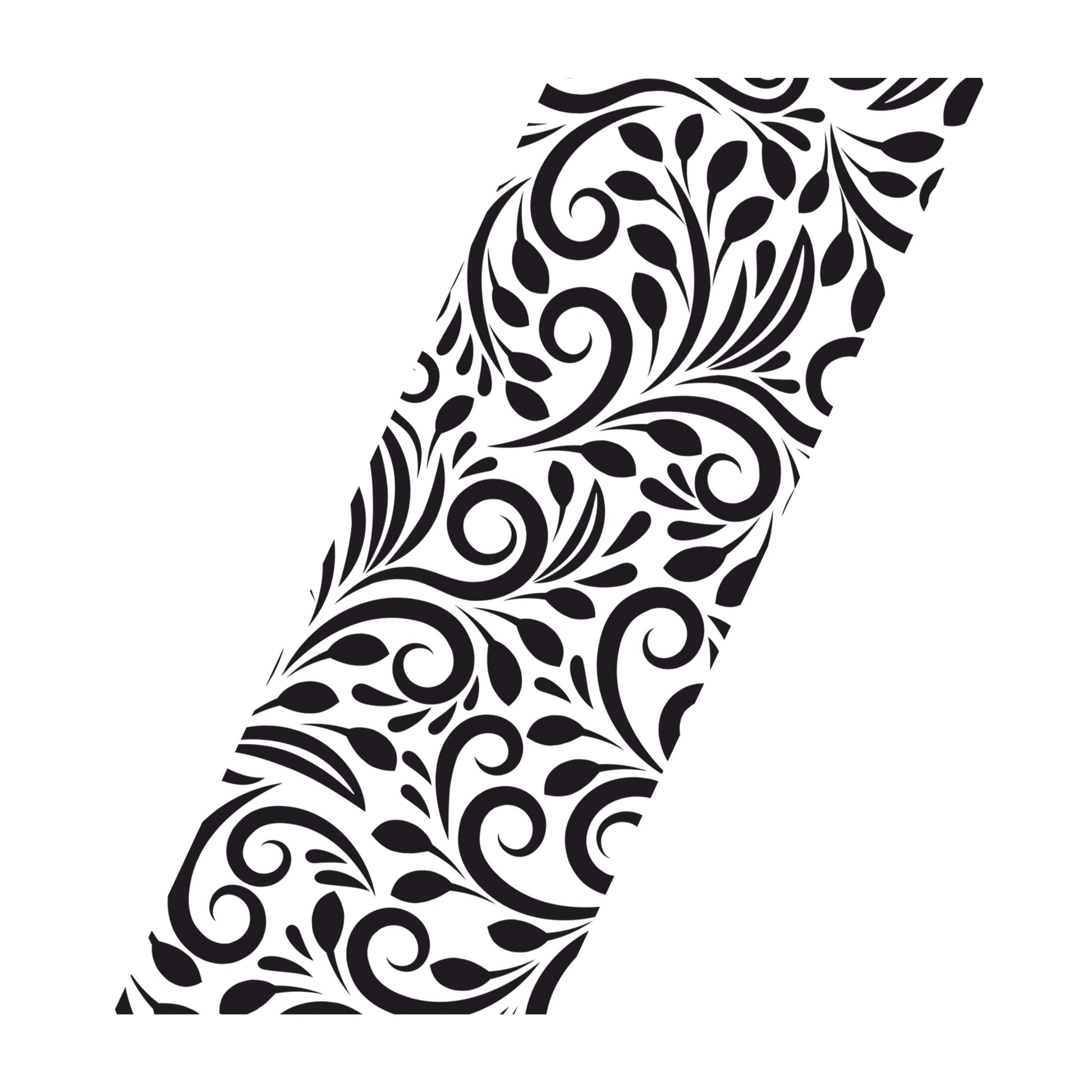 UV DTF Sticker print. Swirly tooled leather diagonal helper tumbler decal. #5267