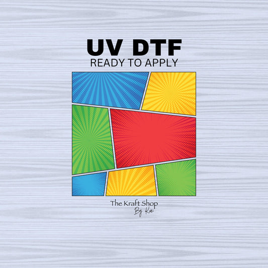 UV DTF Sticker print. Stained glass wrap element sheet template helper tumbler decal. #5273