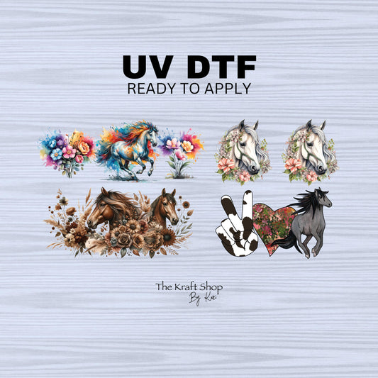 UV dtf Sticker print Horse western country keychain mini wraps for mini tumbler keychains, sticker. Uv wrap for chapstick holders #10249