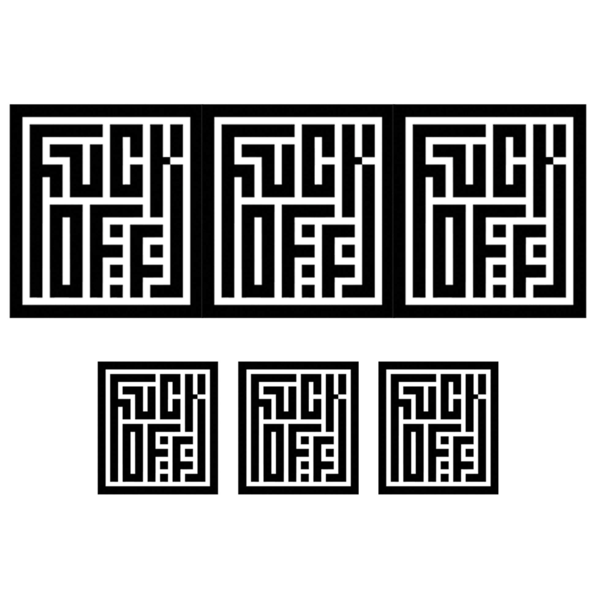 UV DTF 40 oz ready to apply Fuck off hidden message 40oz quencher wrap decal , UV wrap quenchers #3149
