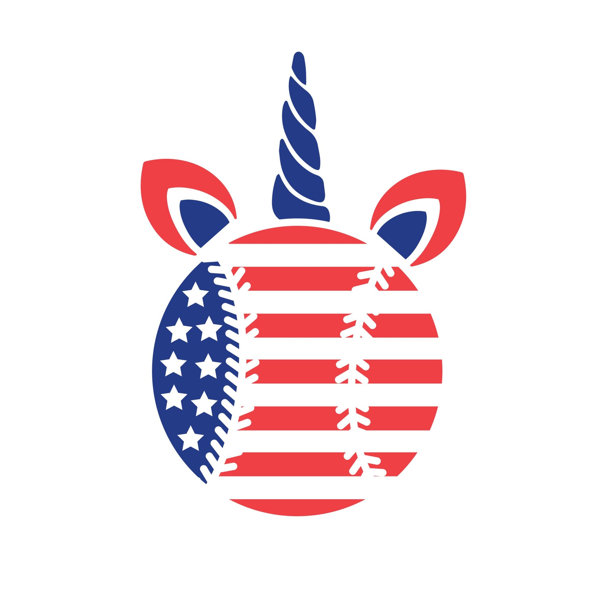 UV DTF Sticker print. Unicorn baseball flag pattern decal, tumbler decal, permanent sticker. #7301