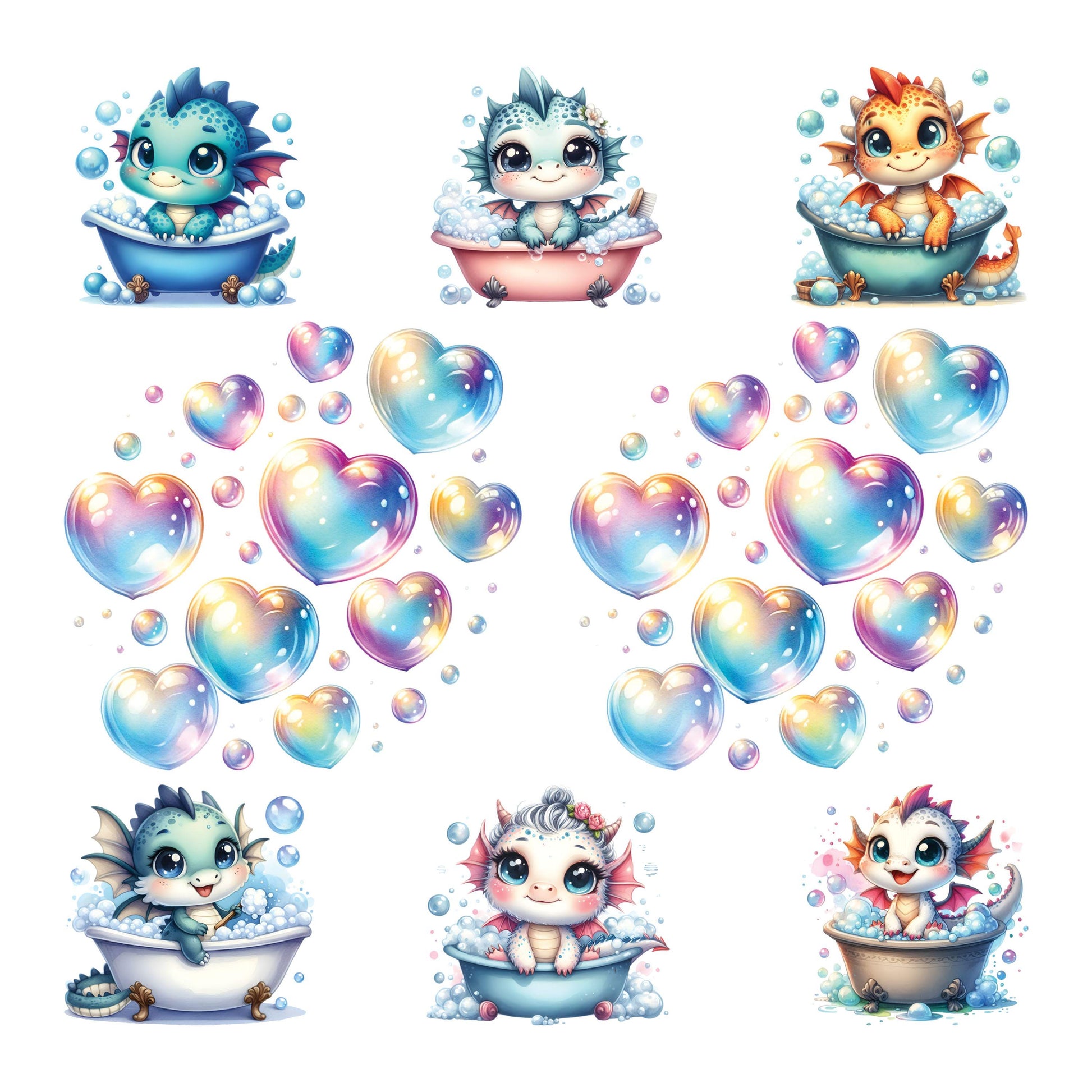 UV DTF Sticker prints. Iridescent bubbles element sheet bundle decal, permanent sticker. UV wrap for glass can tumbler. #10267