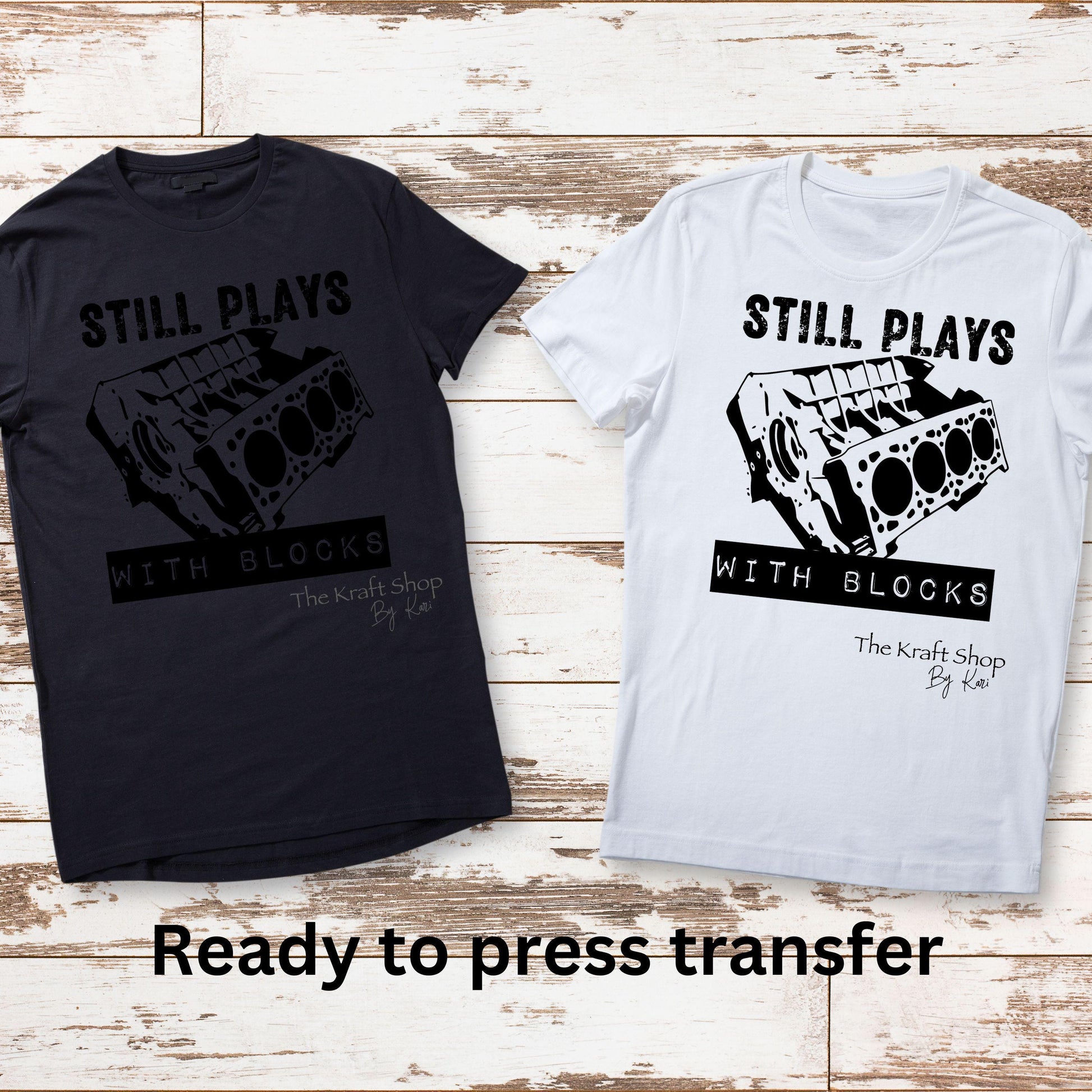 DTF ready to press transfer. Still plays with blocks. Direct to film heat press transfer. DTF Print, Heat Transfer#11422