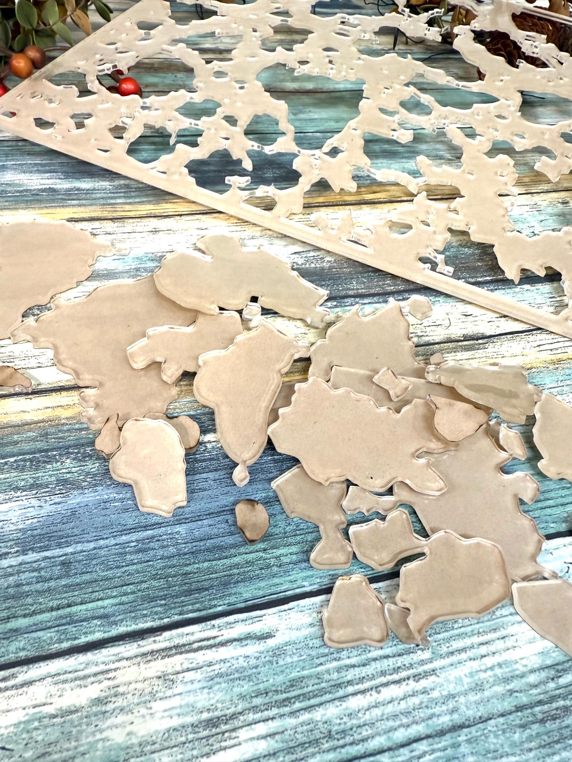 Cow print Acrylic Stencil for Creative Art Projects. Bleaching stencil. Cow spot stencil. Woodworking template.