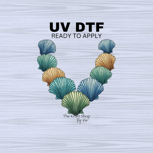 UV DTF Sticker print. Seashell vsplit helper tumbler decal. Permanent sticker #5316
