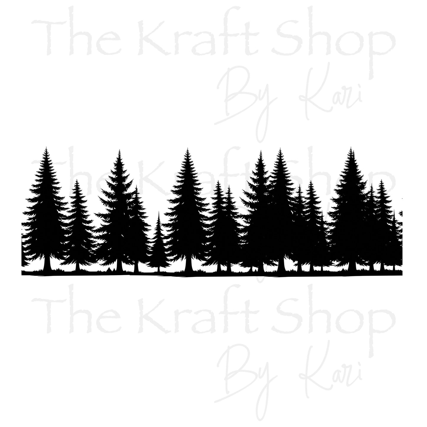UV DTF Sticker prints. Forest of trees in a Tree line element sheet decal, permanent sticker. UV wrap for tumbler. #10054