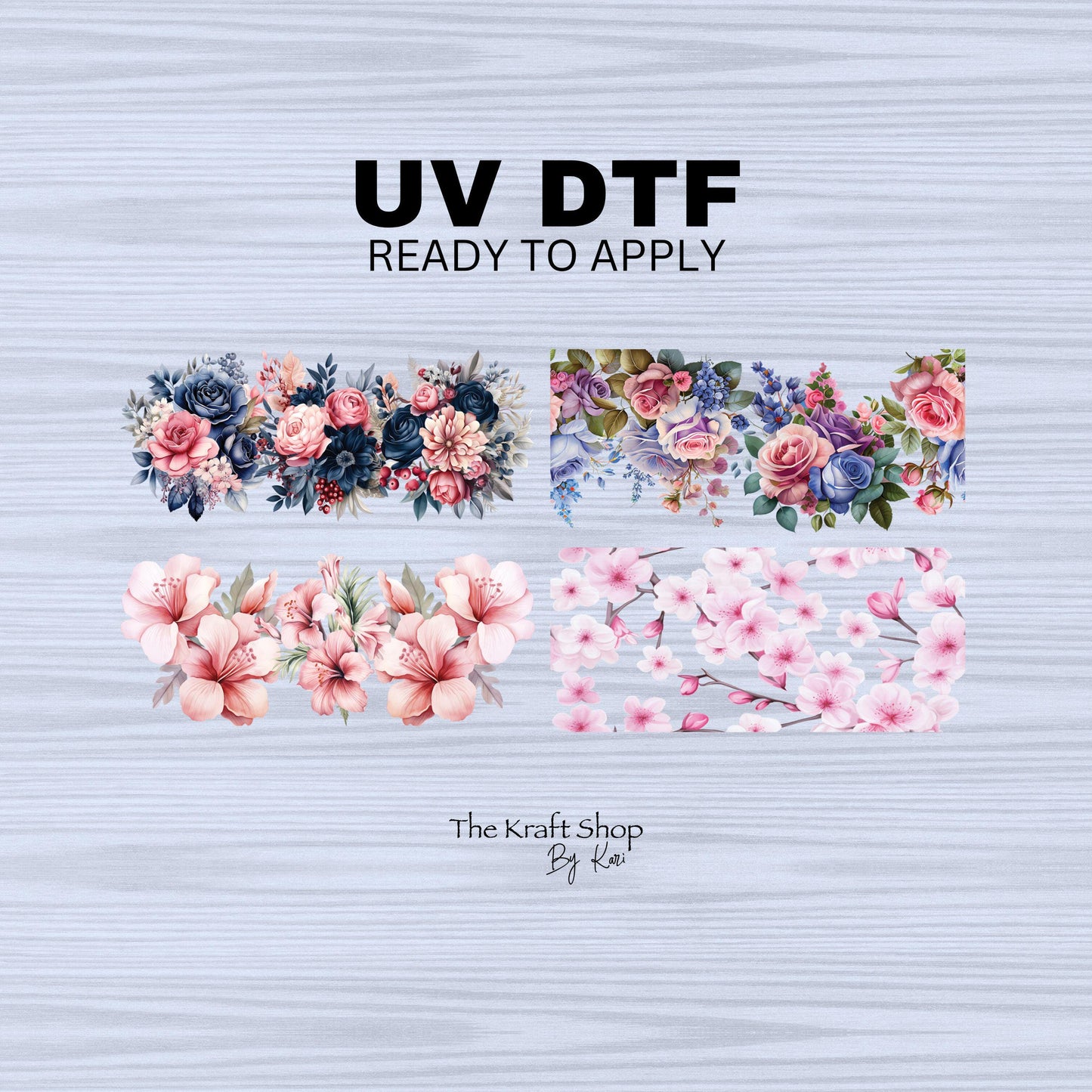 UV dtf Sticker print Flower keychain mini wraps for mini tumbler keychains, sticker. Uv wrap for chapstick holders #10257