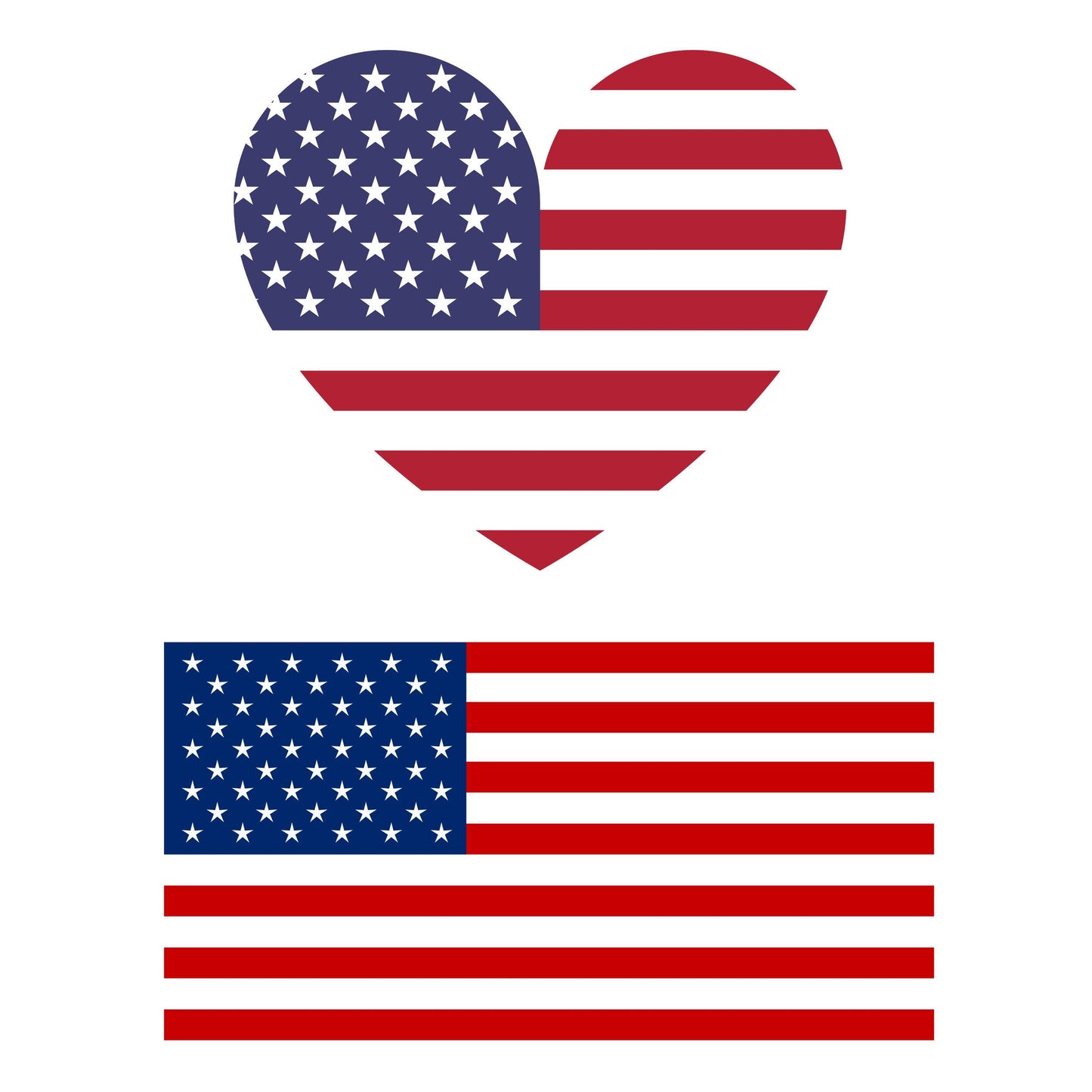 UV DTF Sticker print. American flag heart or rectangle 4th of July decals, tumbler decal, permanent sticker. #7298