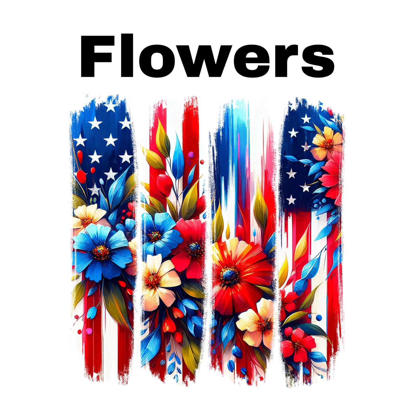 UV DTF Sticker print. American Flag patriotic paint swipe brush stroke decal, tumbler decal,UV wrap for glass can tumbler#7307