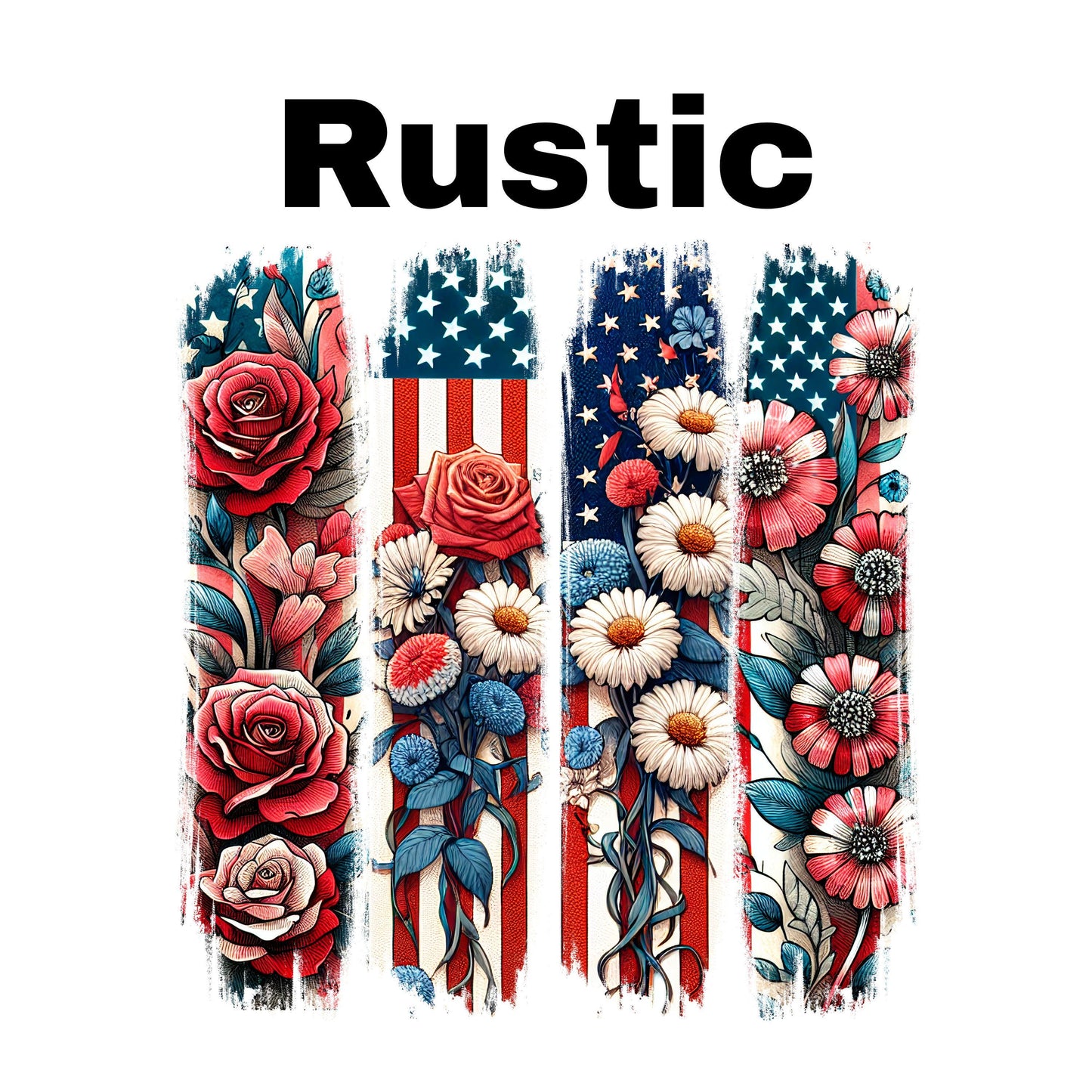 UV DTF Sticker print. American Flag patriotic paint swipe brush stroke decal, tumbler decal,UV wrap for glass can tumbler#7307