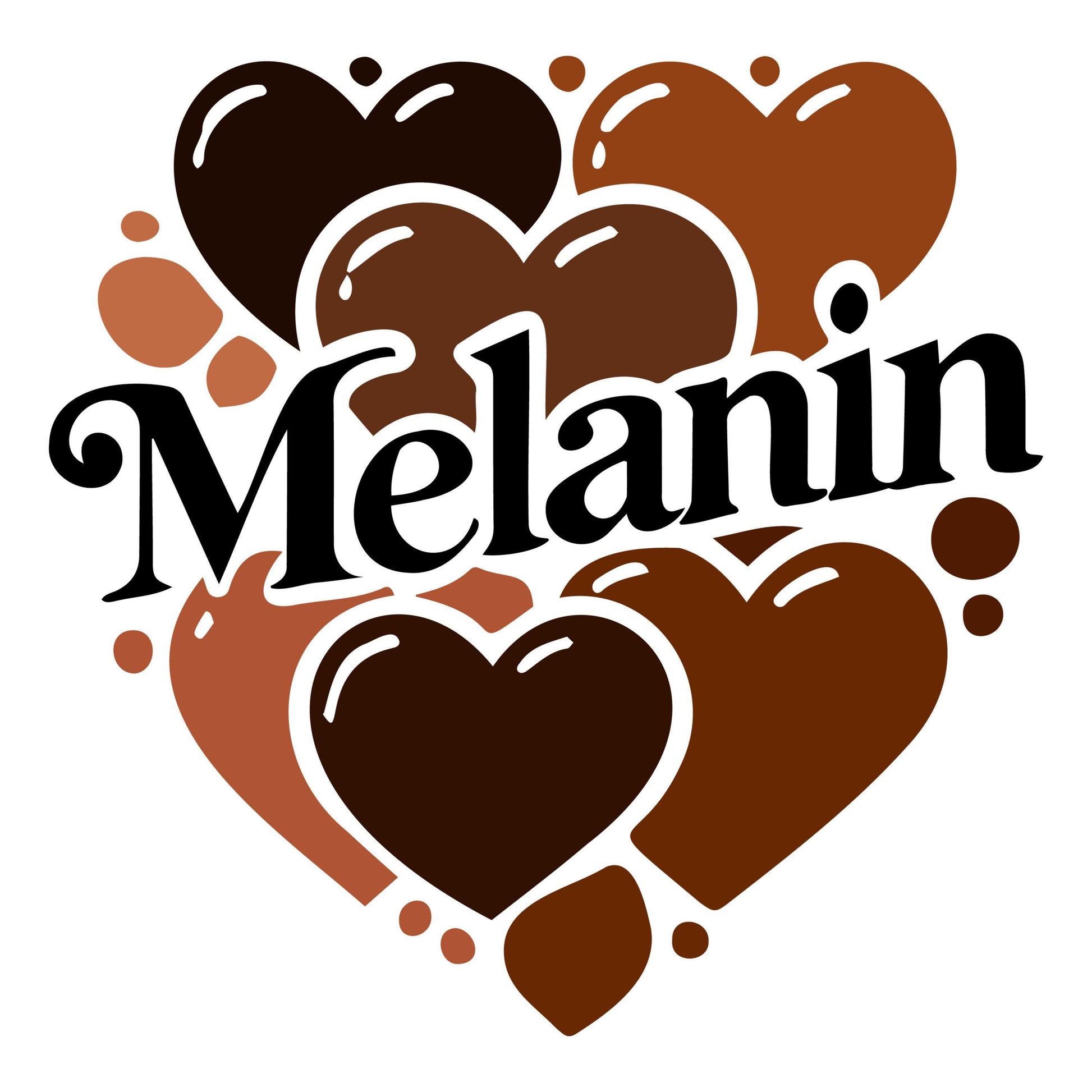UV DTF Sticker print. Melanin hearts black girl magic permanent sticker tumbler decal #4508