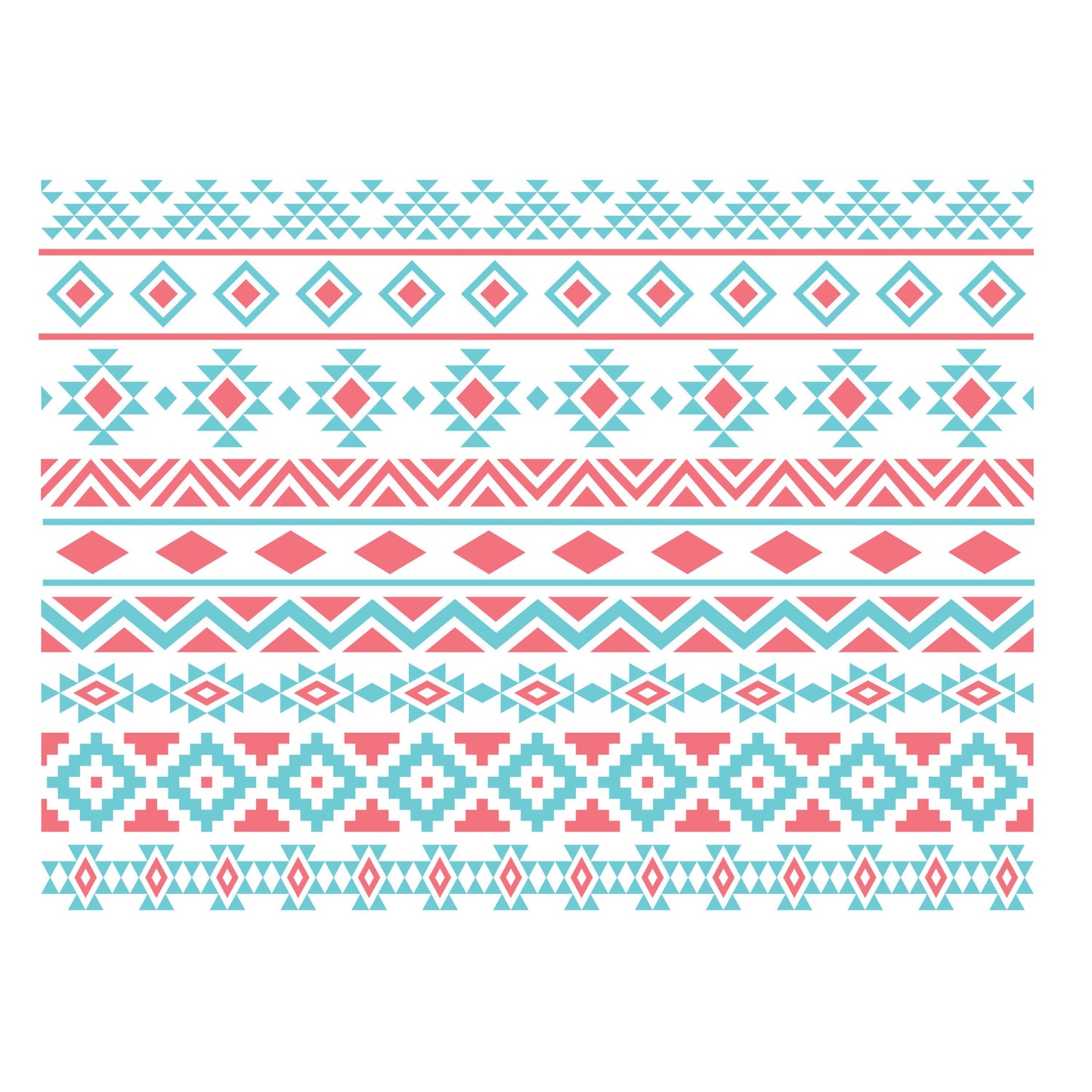 UV DTF Sticker print. Aztek sheet of elements colorful decals, tumbler decal, permanent sticker. #10282