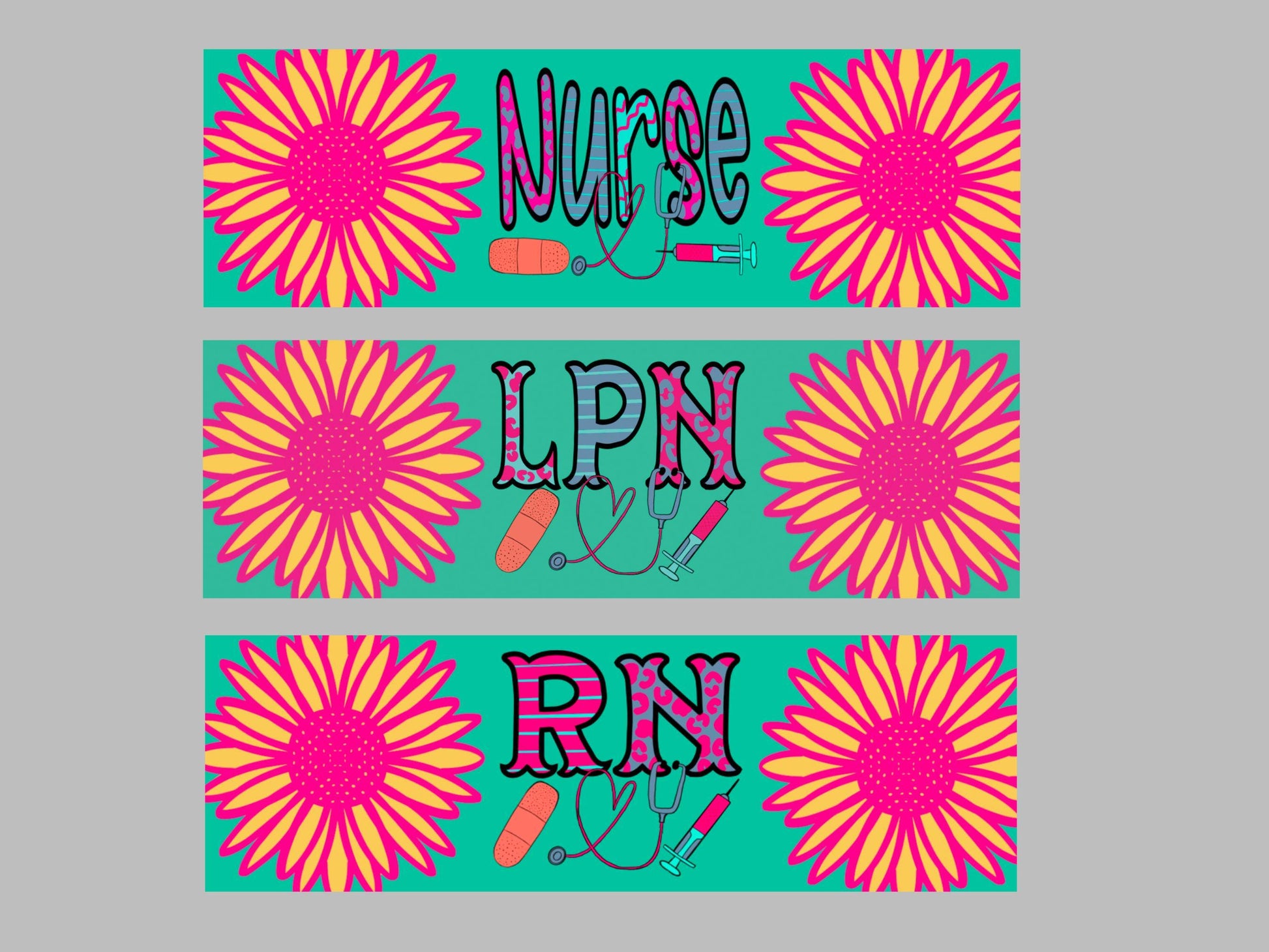 UV DTF Pen Wrap Ready To Apply Sticker Print. Full color Nurse, Lpn or Rn pen wraps. UV Pen wrap. #8006