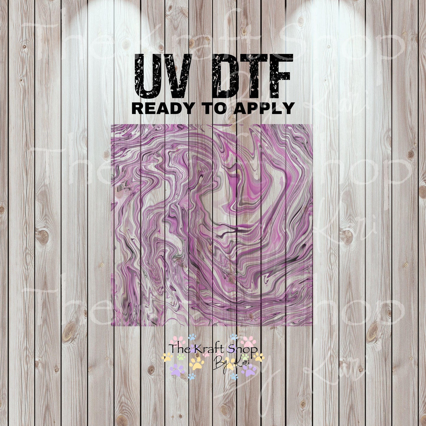UV DTF Sticker print. Hydro dip helper wrap #6 Purple Grey tumbler decal. #5334