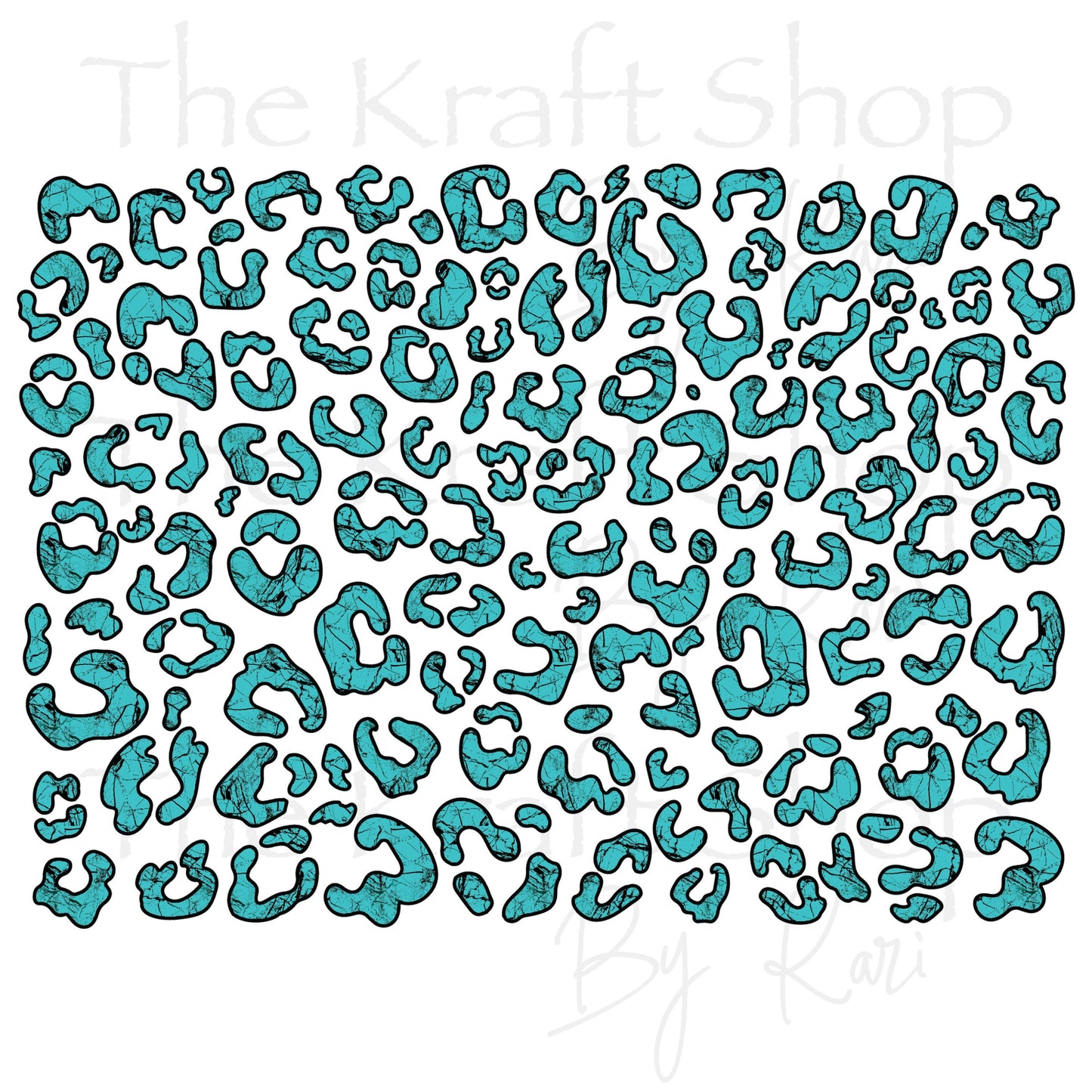 UV DTF Sticker print. Stone Turquoise Leopard spots. Cheetah spots decals, tumbler decal, permanent sticker. #10279