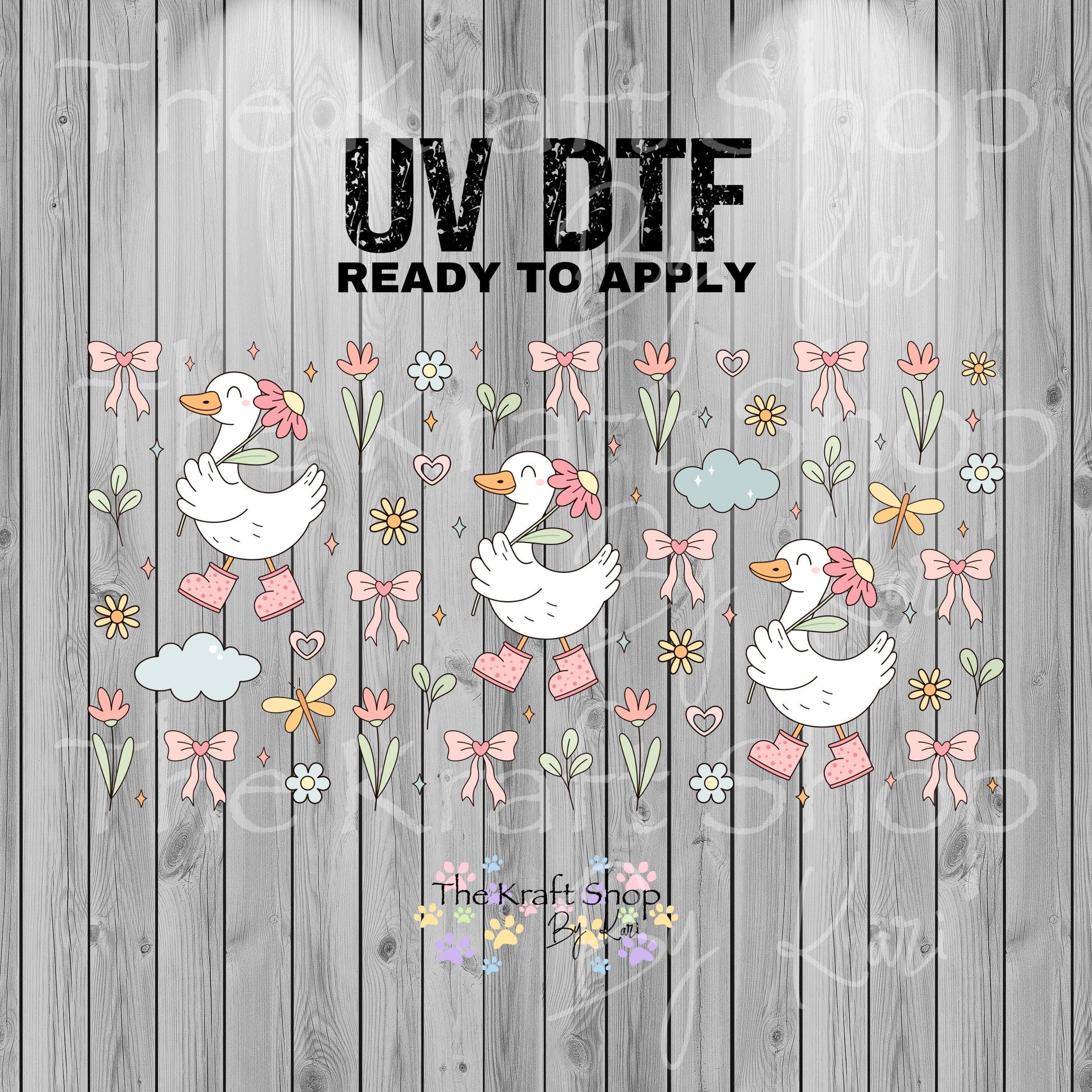 UV DTF Sticker print. Silly goose glass can wrap decal, tumbler decal, permanent sticker. #5402