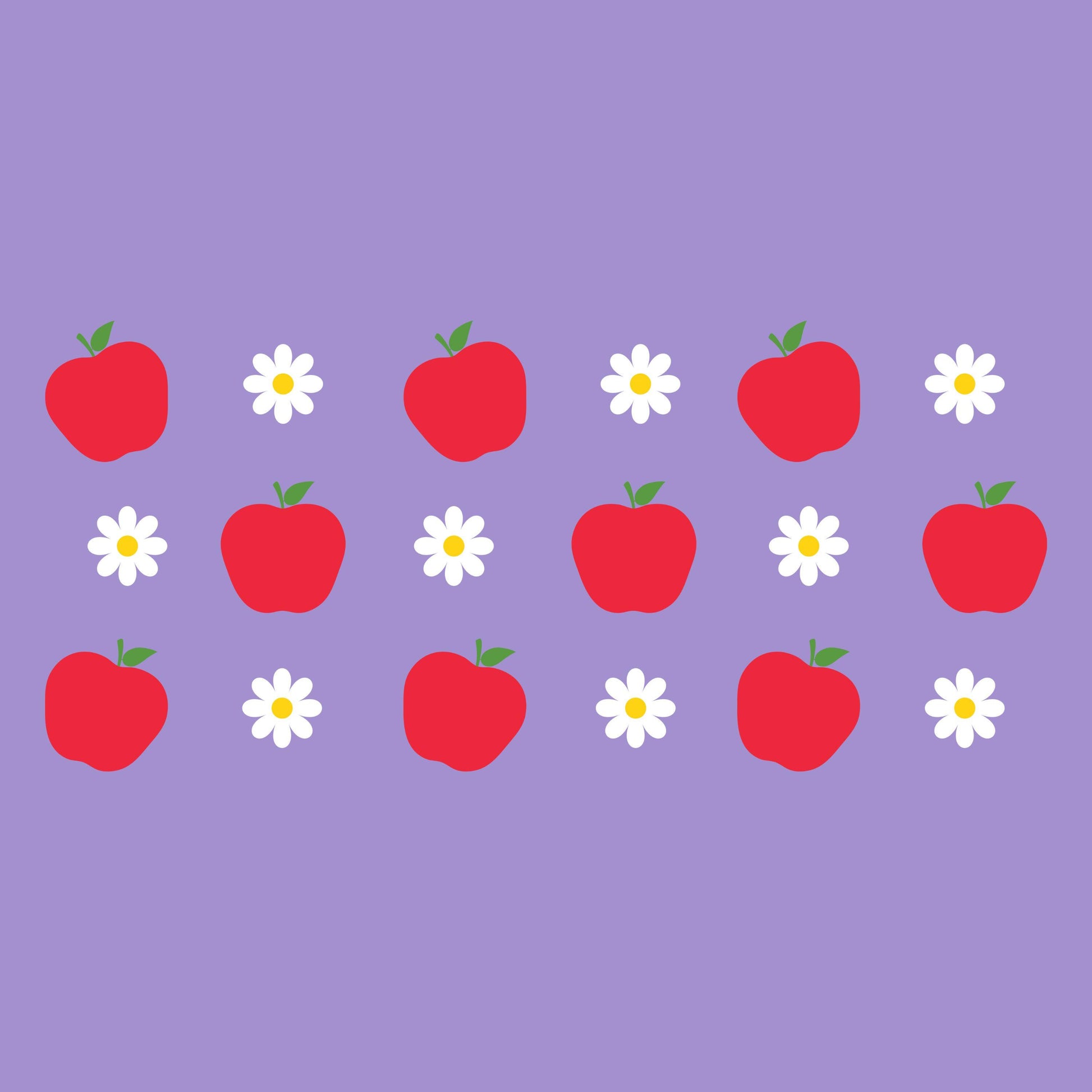UV DTF Sticker print. Fruit and daisy flowers glass can wrap decal, tumbler decal, permanent sticker. #5410