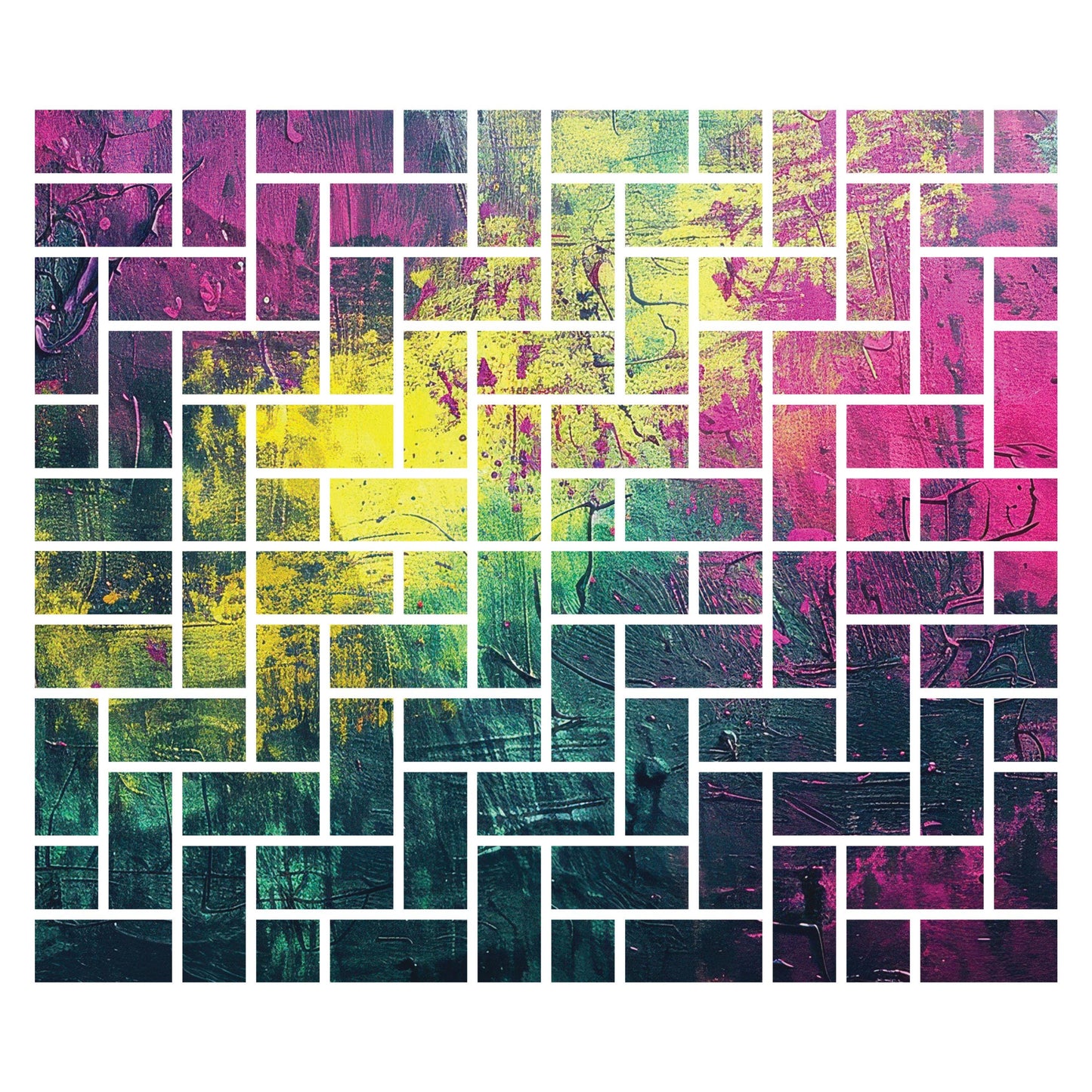 UV DTF Sticker prints. Neon grunge arrows or block tumbler element decal, permanent sticker. #10302