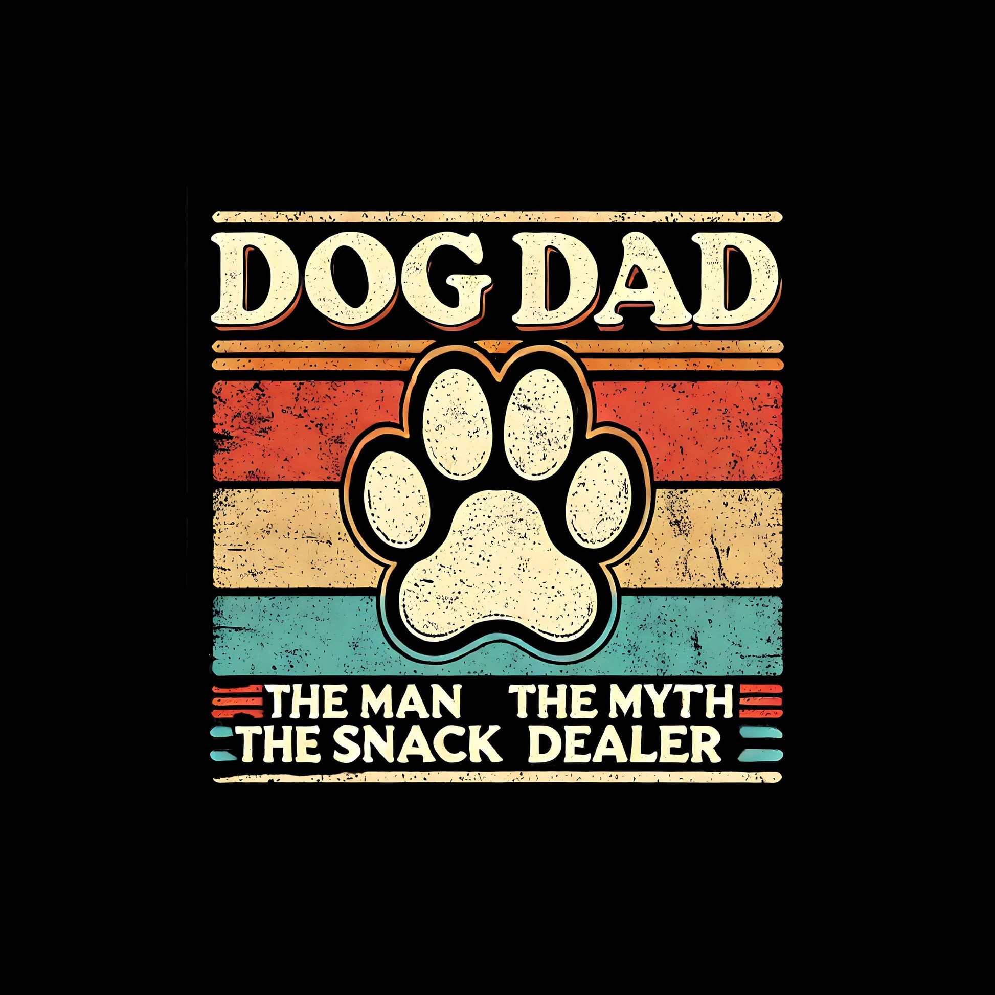 UV DTF Sticker print. Dog Dad The man The Myth The Snack Dealer decal, tumbler decal, permanent sticker tumbler. #4553